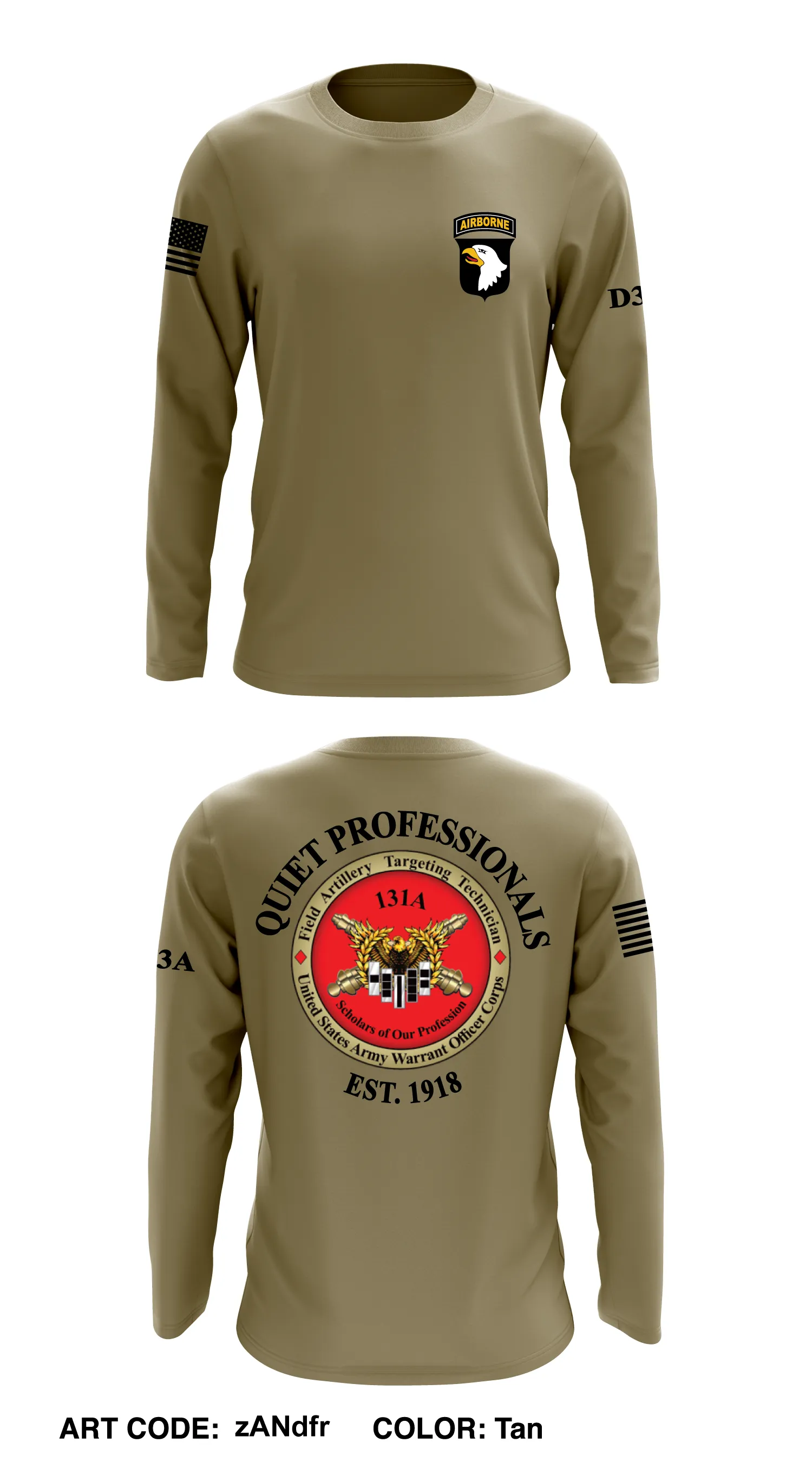 101ST ABDV (AASLT), 131A Targeting Technicians Core Men's LS Performance Tee - zANdfr