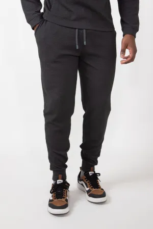 1897 Active Diamond Stretch Joggers for Men in Charcoal | MP922-CHARCOAL