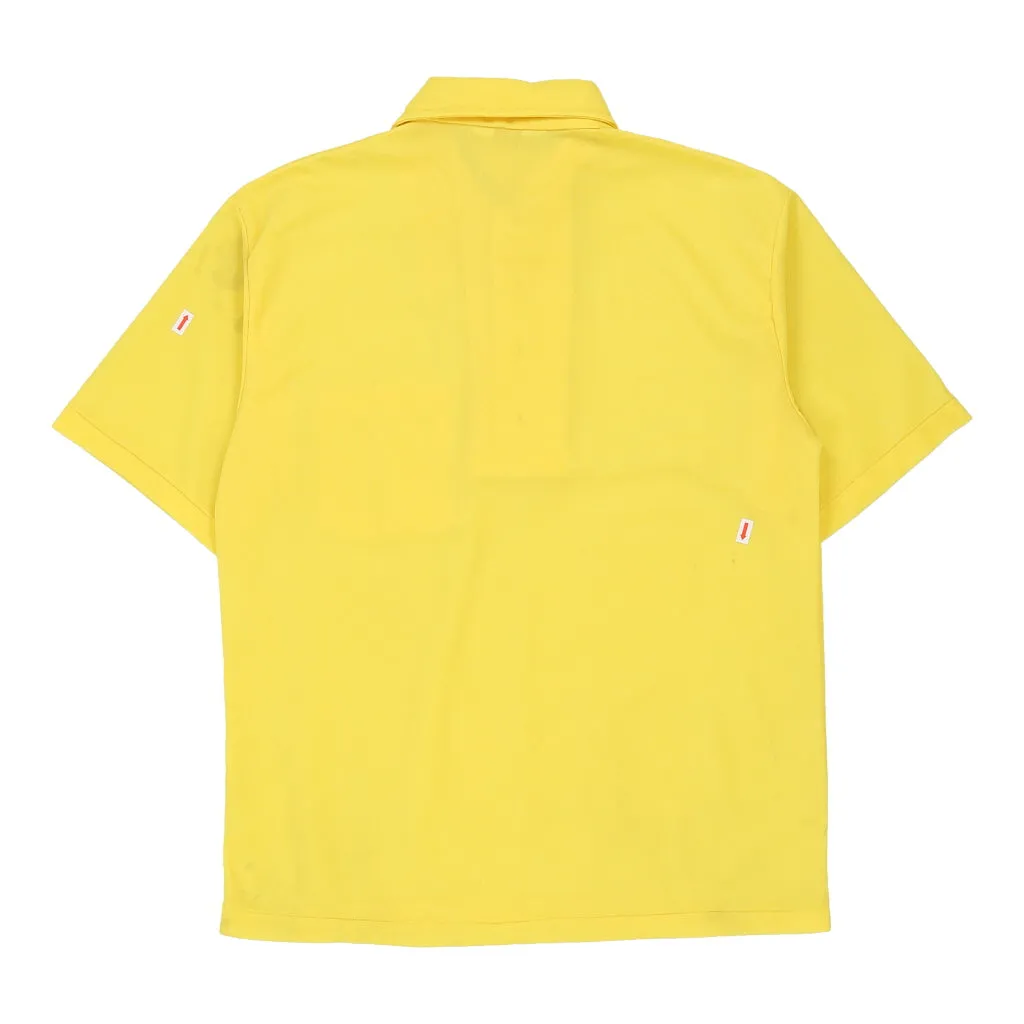 70's David Thmposon Polo Shirt - Large Yellow Polyester