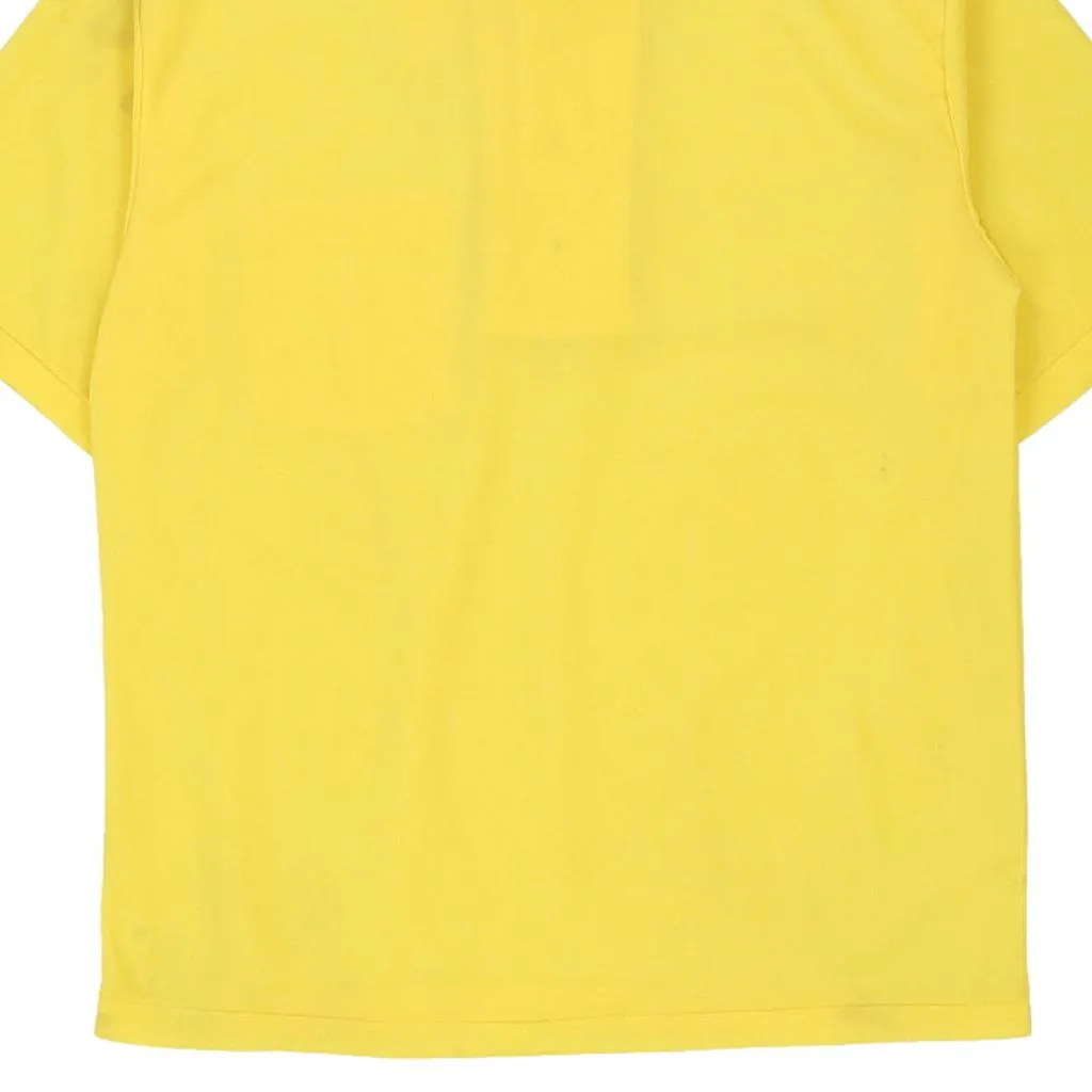 70's David Thmposon Polo Shirt - Large Yellow Polyester