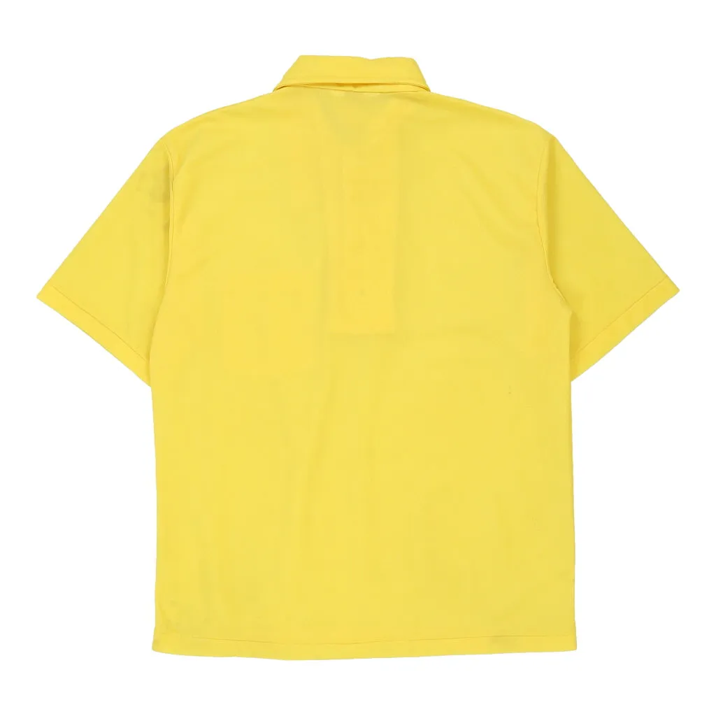 70's David Thmposon Polo Shirt - Large Yellow Polyester