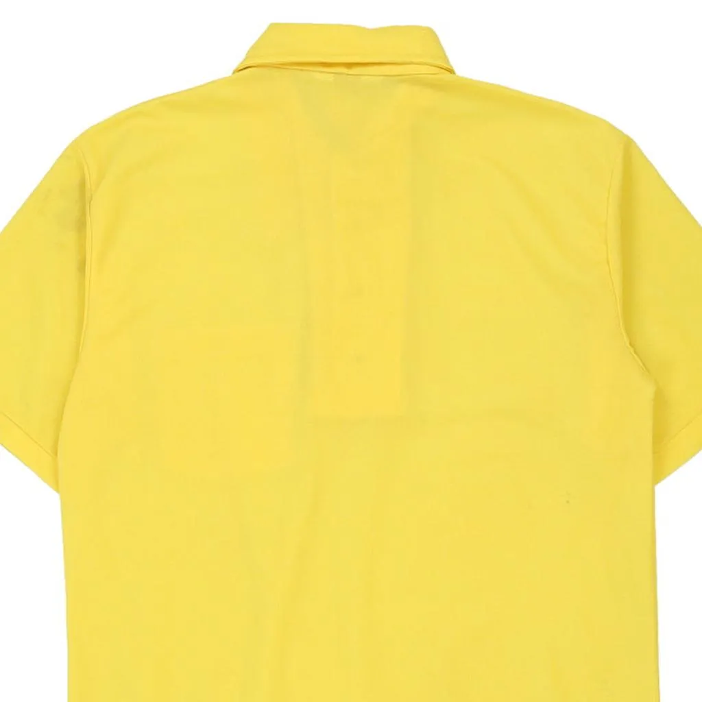 70's David Thmposon Polo Shirt - Large Yellow Polyester