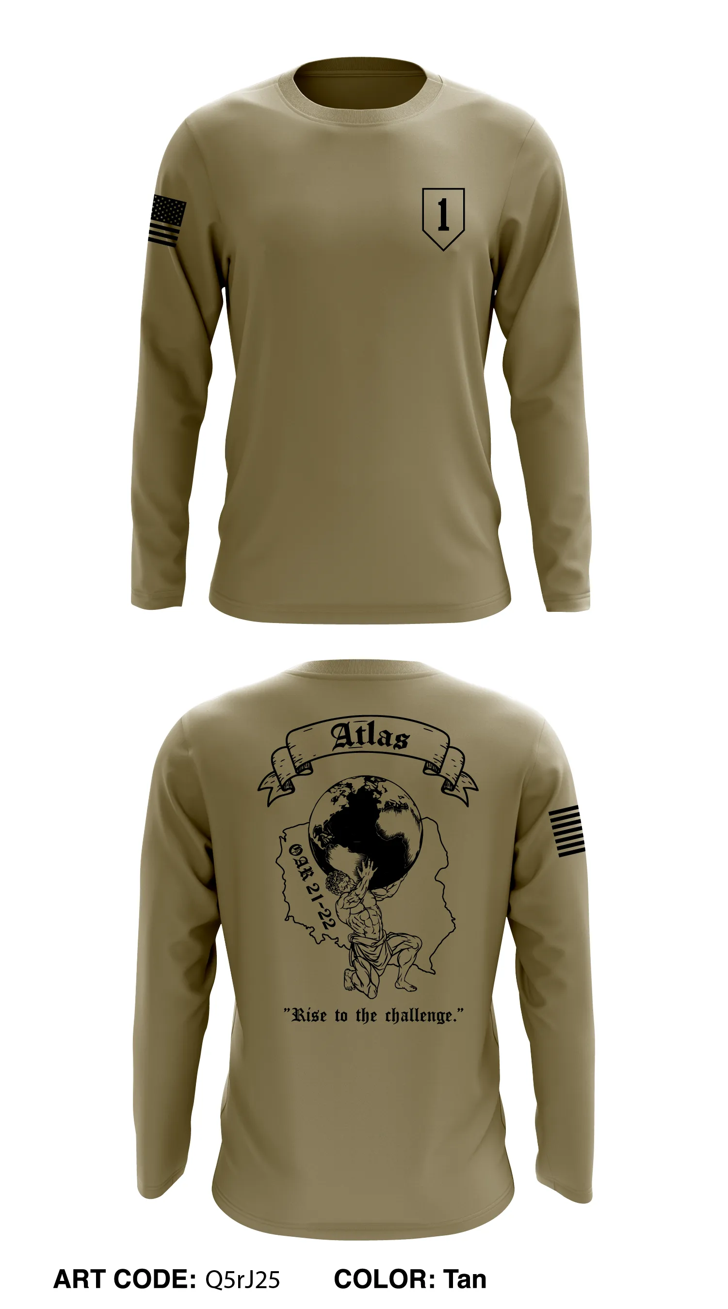 A Co, 101 BSB, 1 ABCT Store 1 Core Men's LS Performance Tee - Q5rJ25