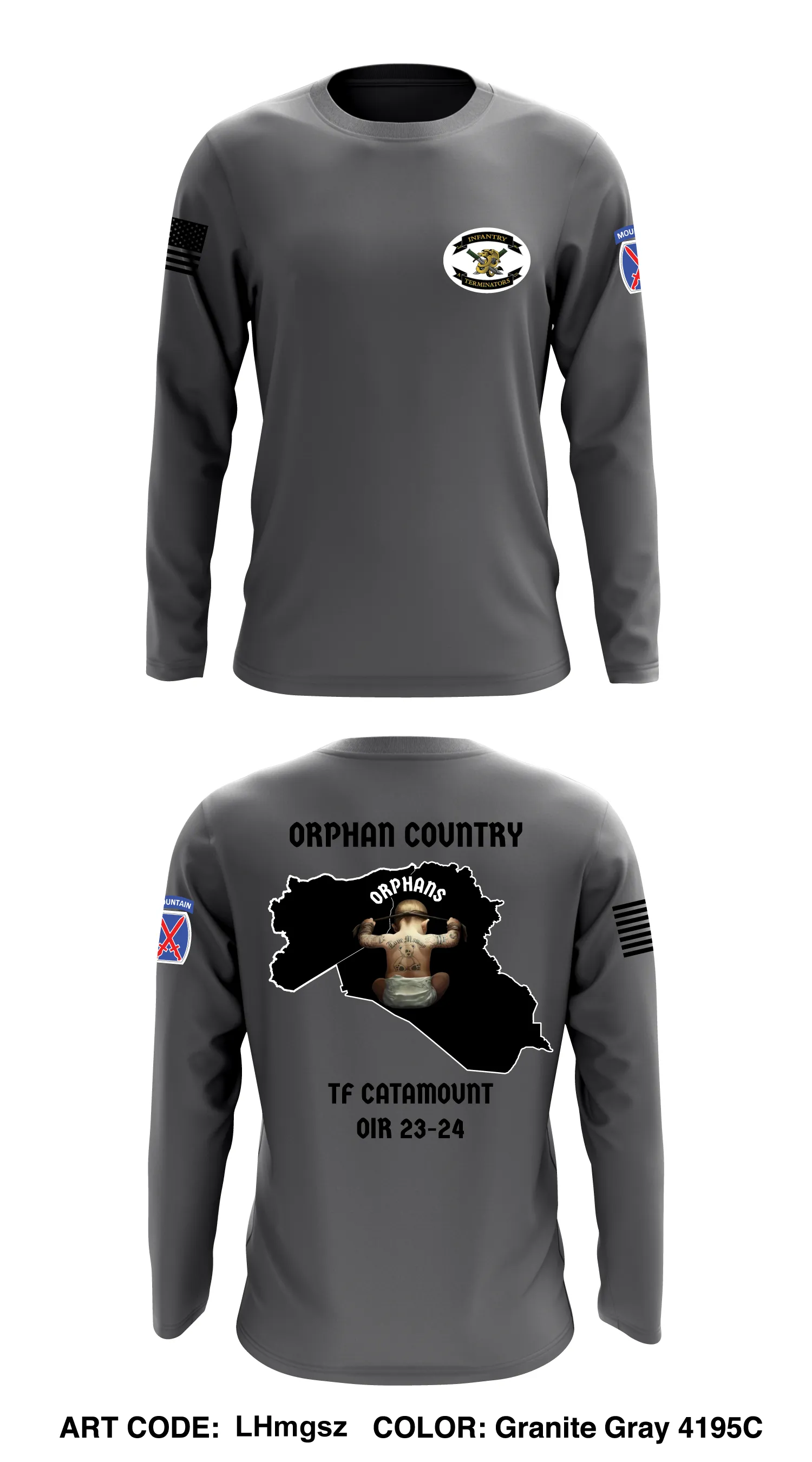 A Co 2-14 3rd Platoon Core Men's LS Performance Tee - LHmgsz