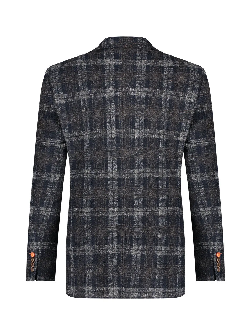 A Fish Named Fred - Wool Check Blazer - Navy