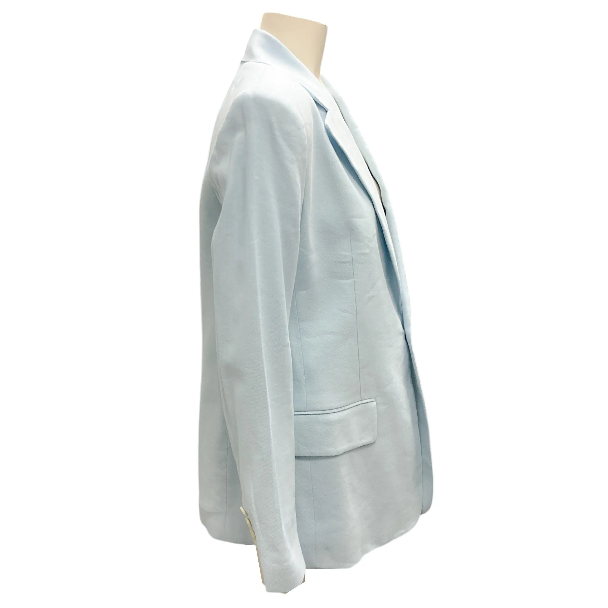 A.L.C. Baby Blue Arden One-Button Stretch Linen Blazer