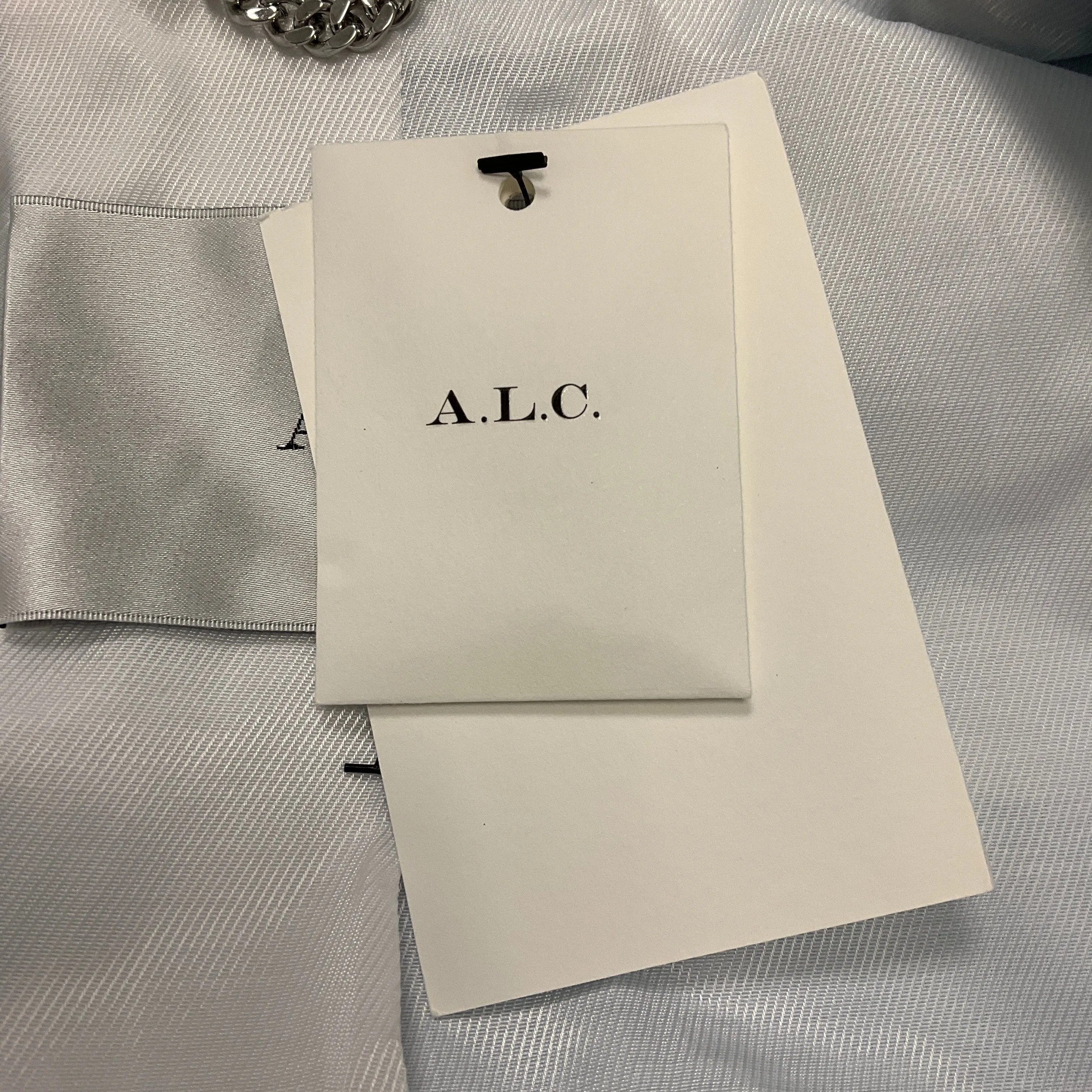 A.L.C. Baby Blue Arden One-Button Stretch Linen Blazer
