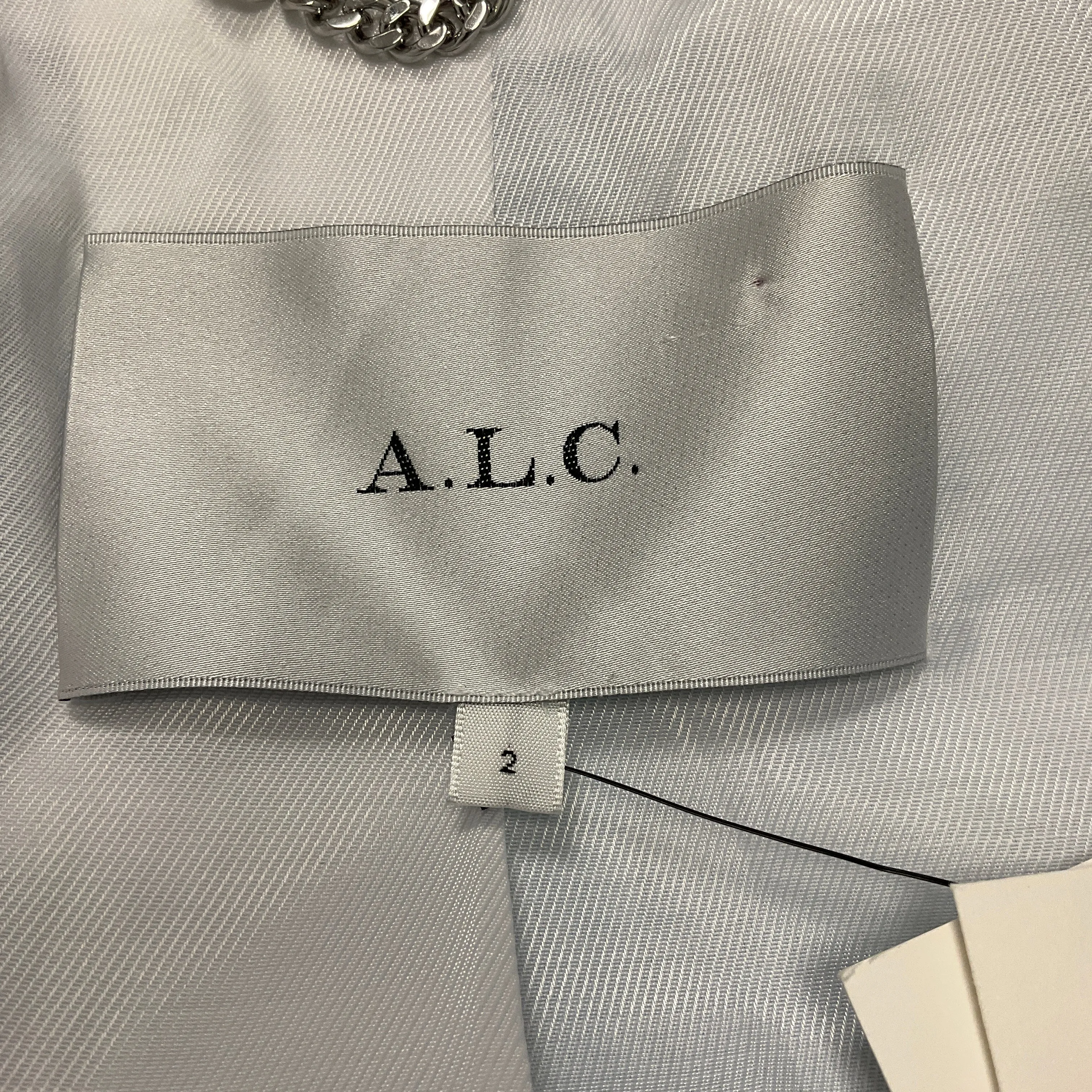 A.L.C. Baby Blue Arden One-Button Stretch Linen Blazer