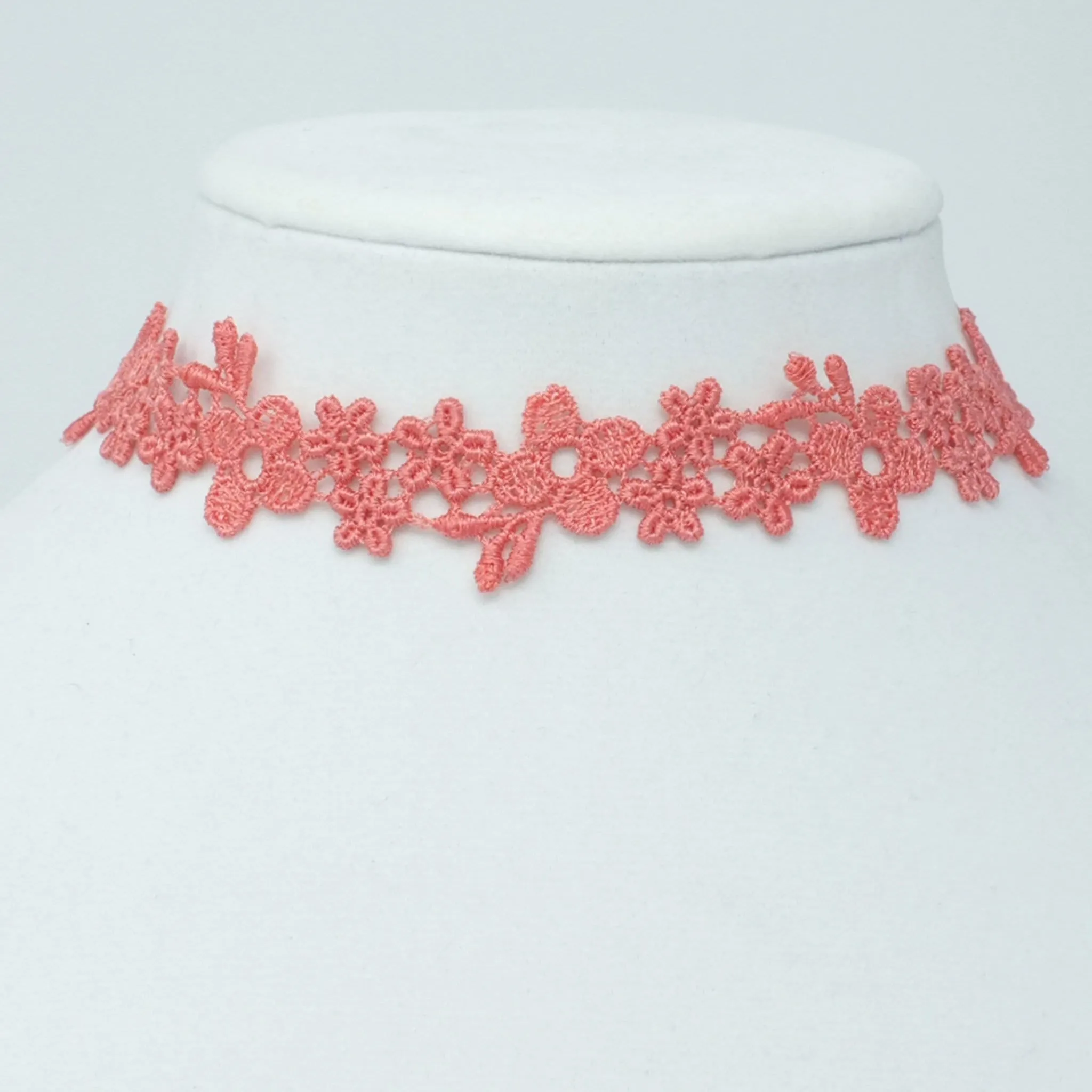 Astrid Navy Blue Flower Lace Choker