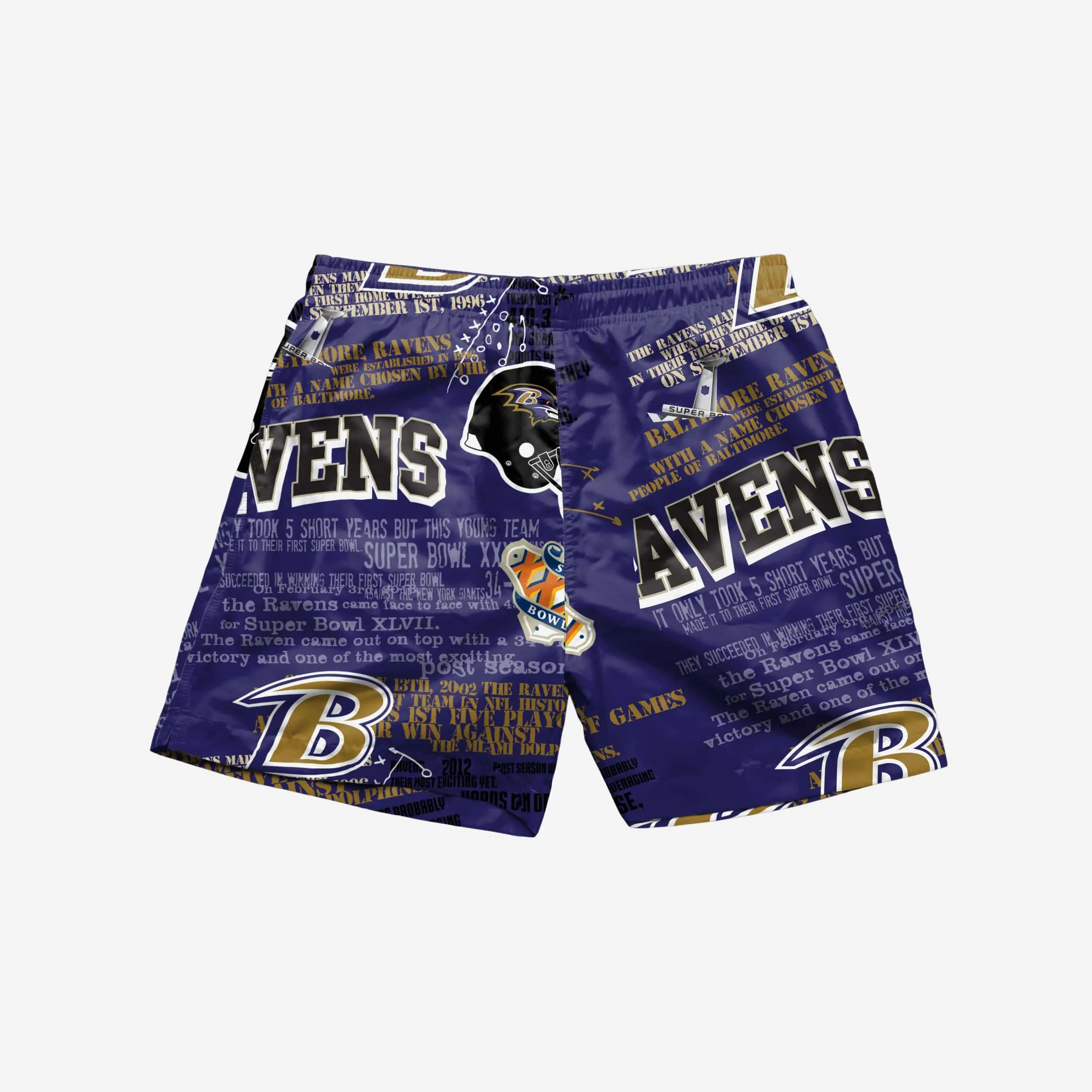 Baltimore Ravens Logo Rush Swimming Trunks