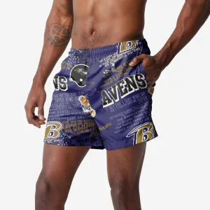 Baltimore Ravens Logo Rush Swimming Trunks