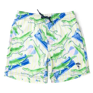 Beach Gator Boys 4 Way Stretch Swim Trunks 6m-10