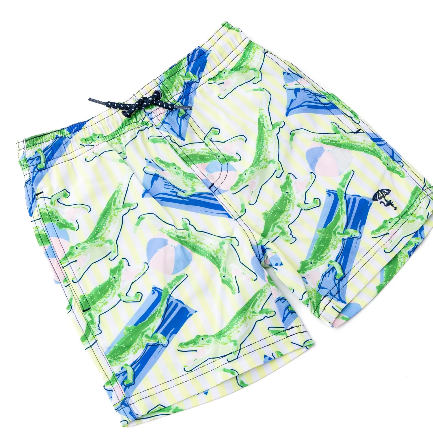 Beach Gator Boys 4 Way Stretch Swim Trunks 6m-10