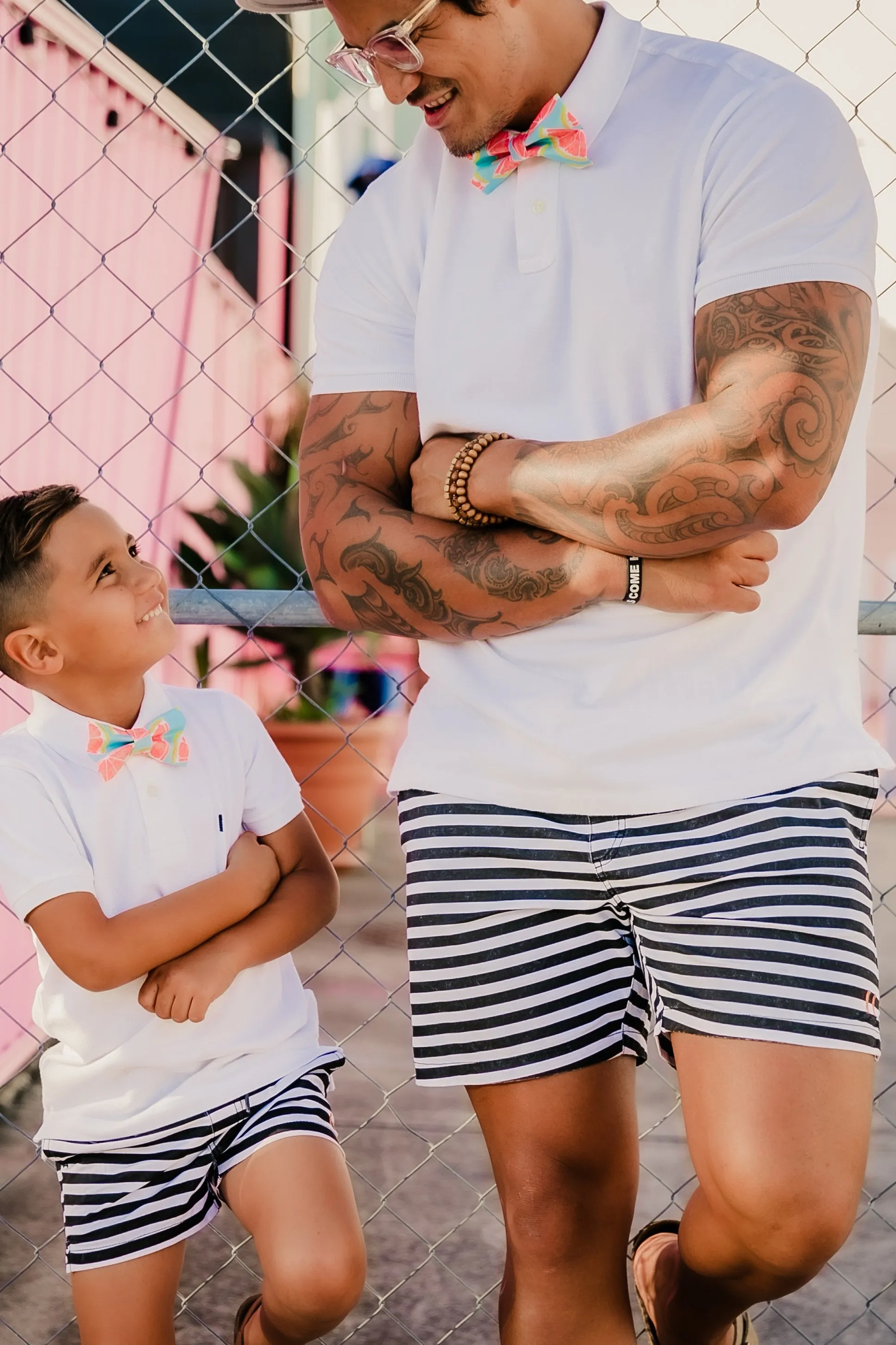 Beau Hudson Kid's Black and White Striped Swim Shorts- FINAL SALE