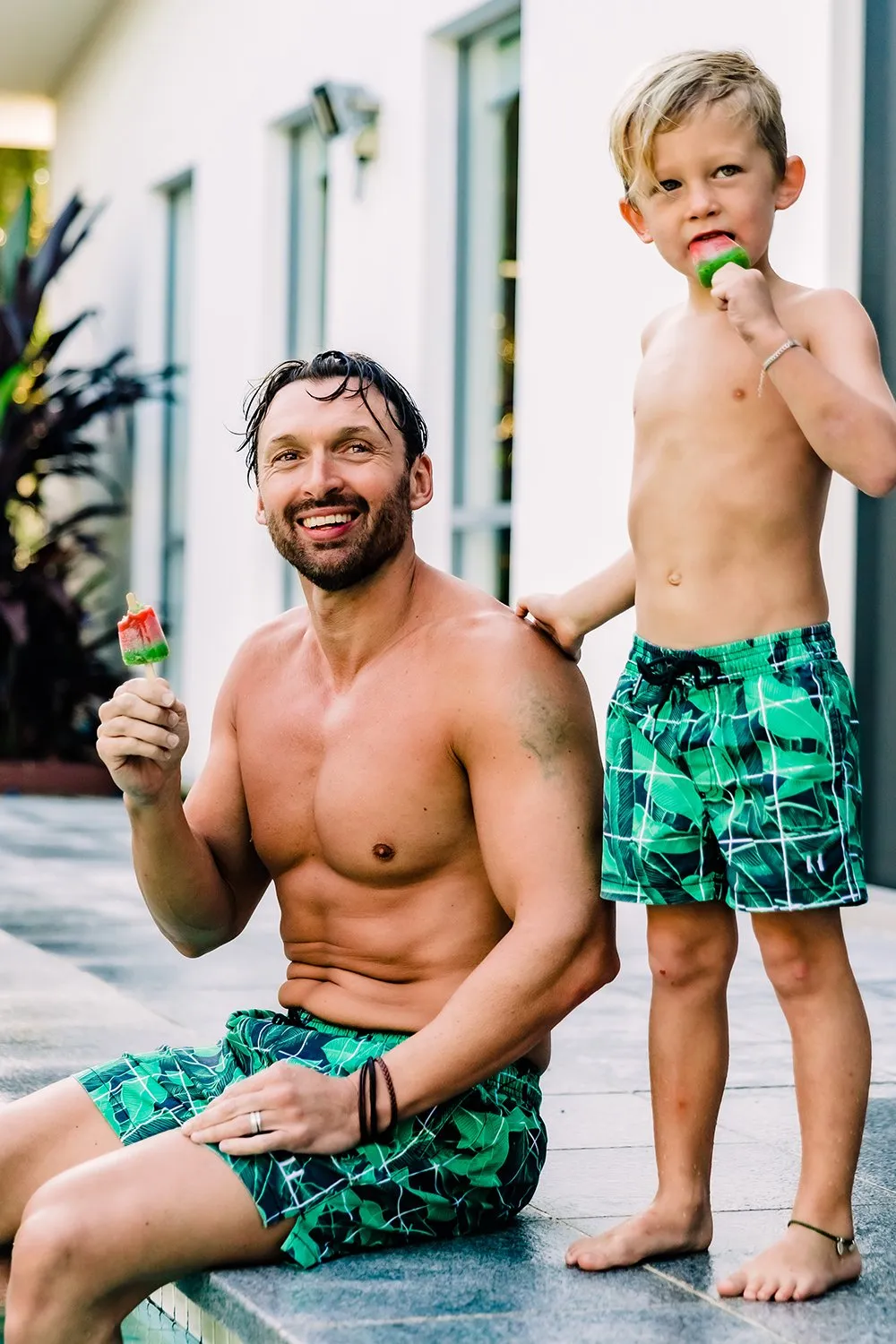 Beau Hudson Men's Jungle Grid Swim Shorts- FINAL SALE