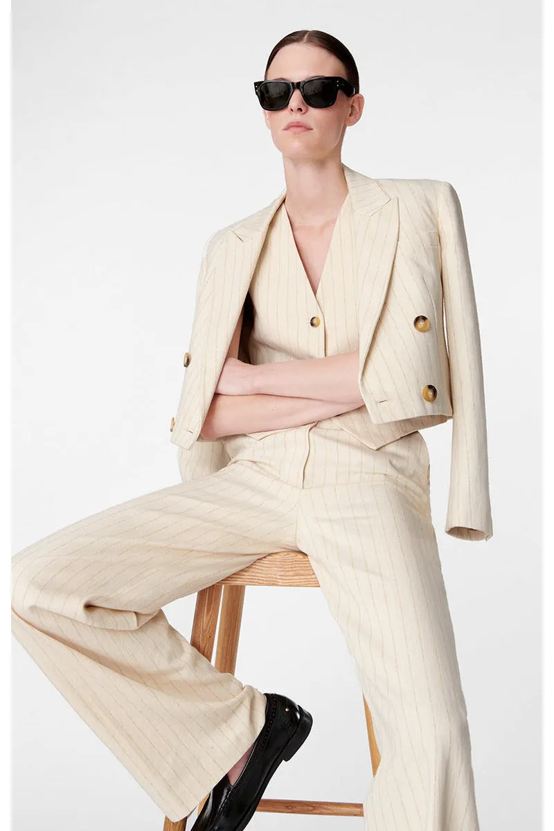 Blaise Crop Blazer - Creme