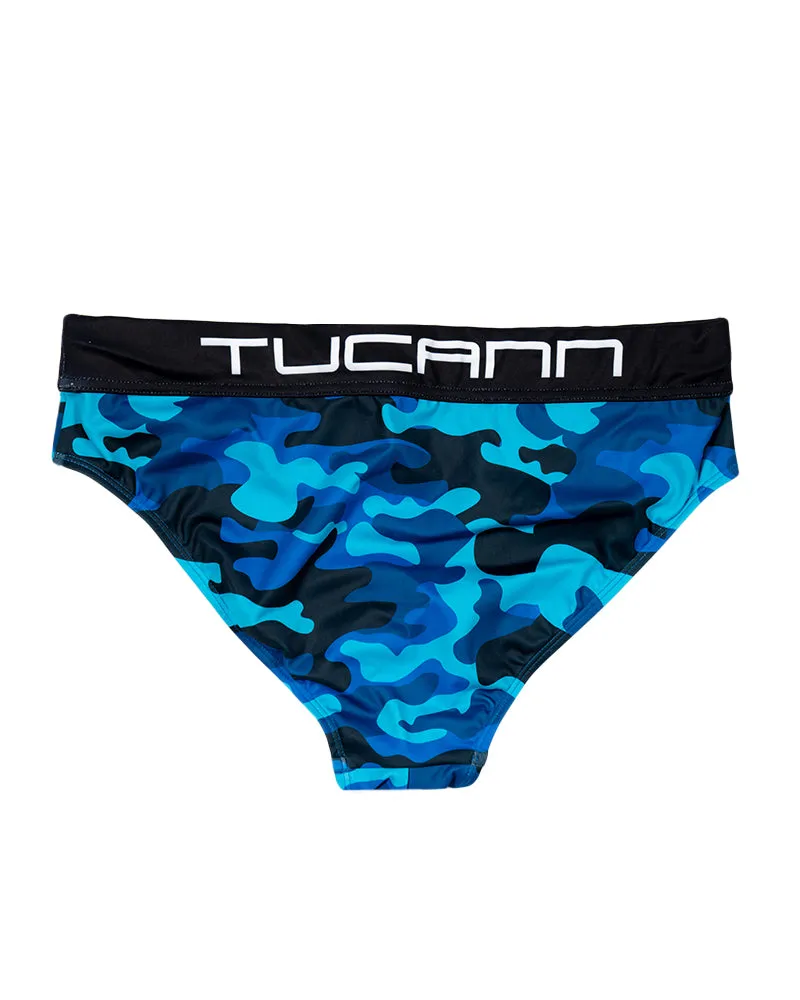 Blue Camo Swim Briefs