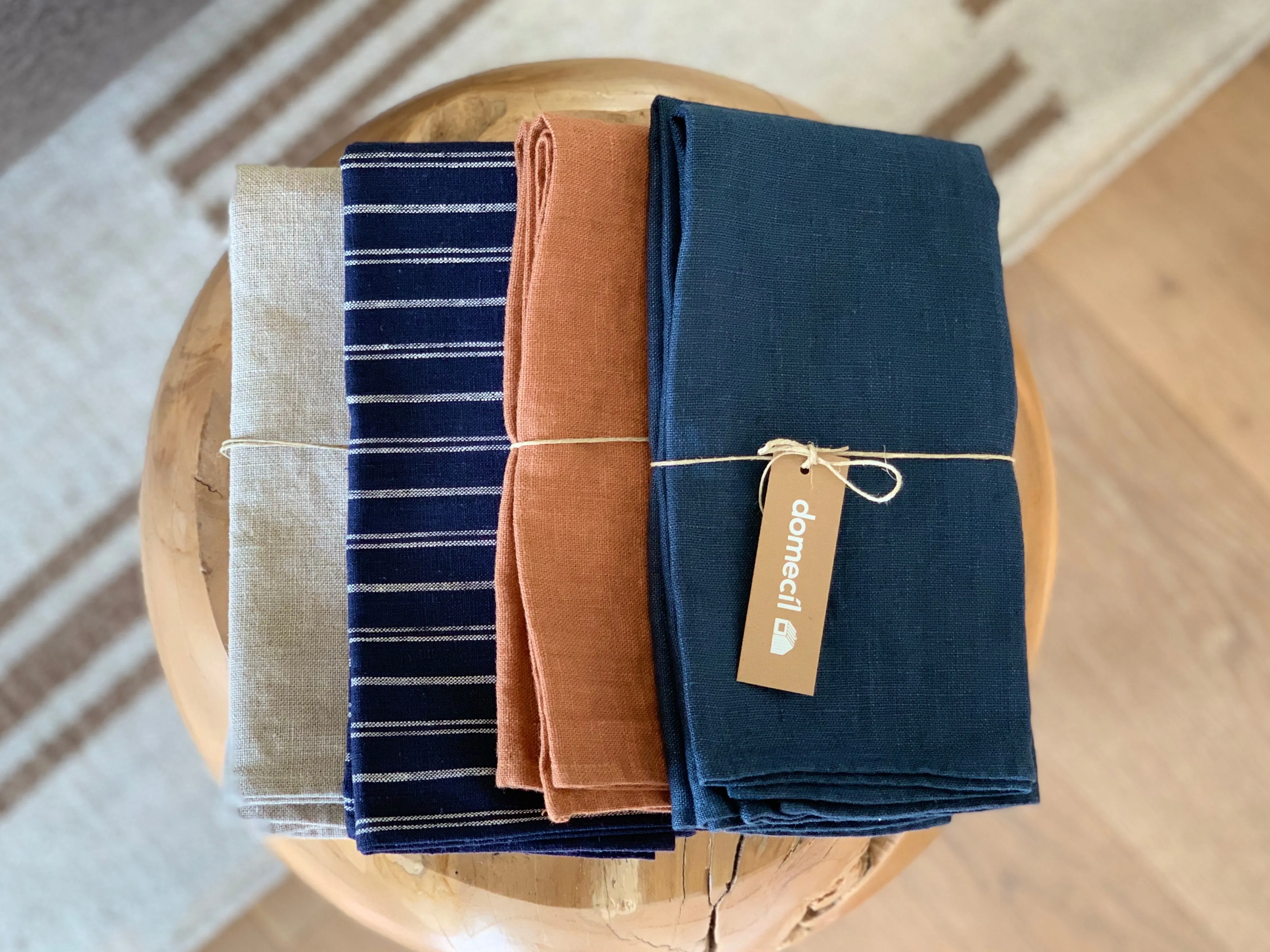 Blue Linen Napkin Set