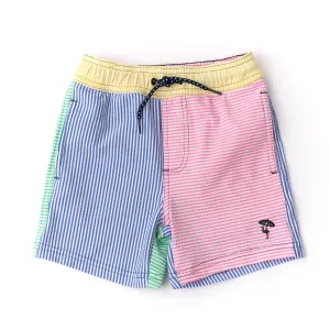 Boys Swim Trunks, Multi Seersucker