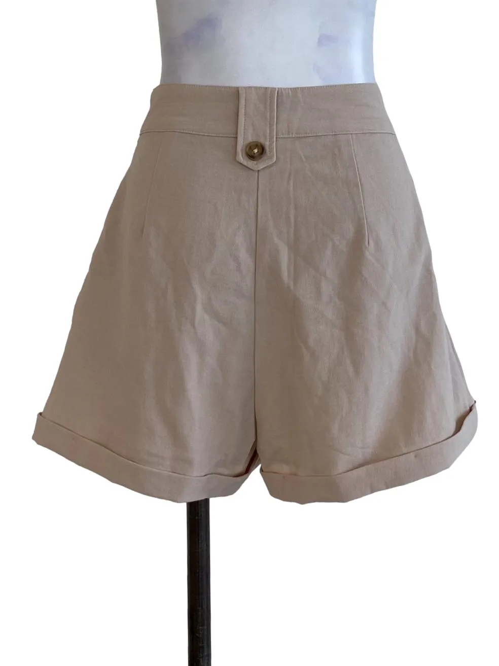 Buttermilk Plain High Waisted Shorts