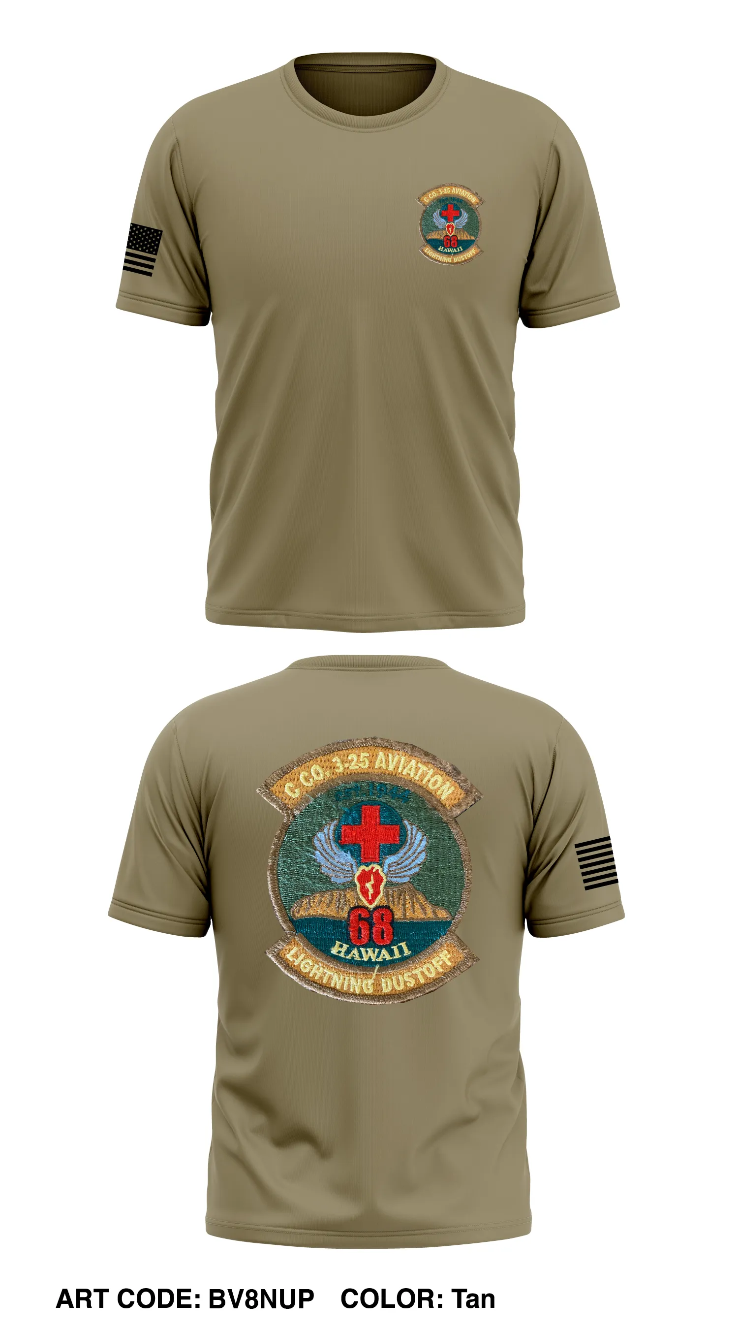 C Co, 3-25 AVN REGT, 25th CAB Store 1 Core Men's SS Performance Tee - JGrd3t
