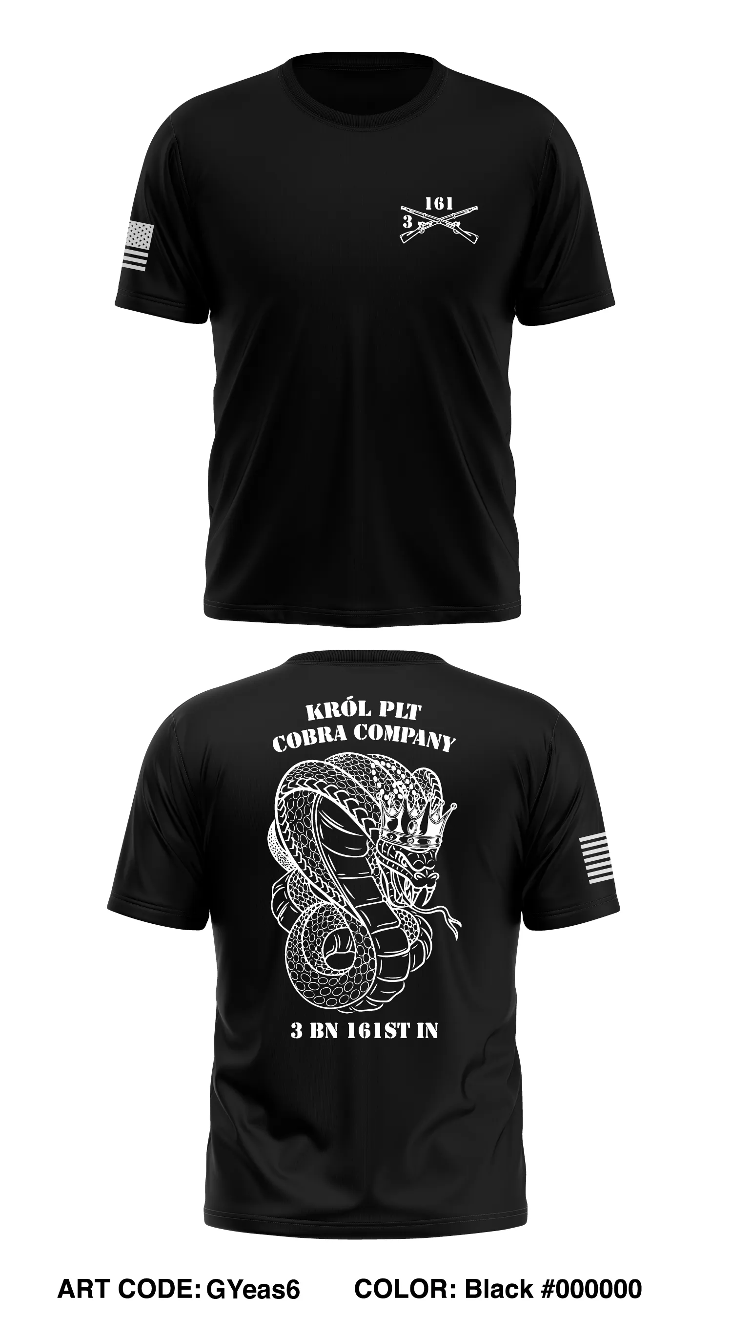 C Co, 3 BN, 161st INF Store 1 Core Men's SS Performance Tee - GYeas6