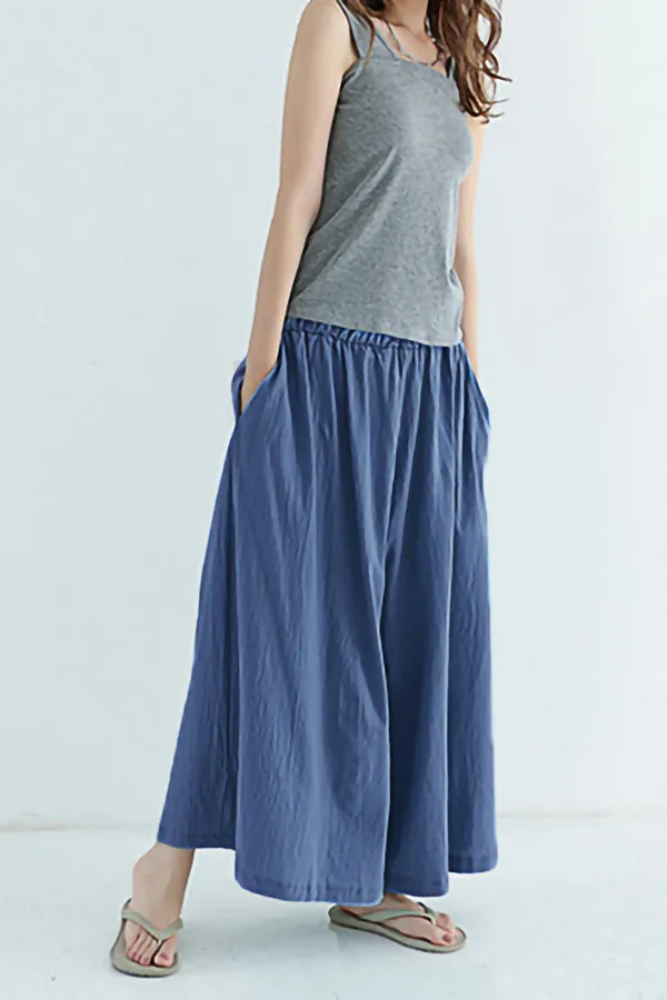 Casual Cotton And Linen Trousers (Fit 99 To 154lbs)