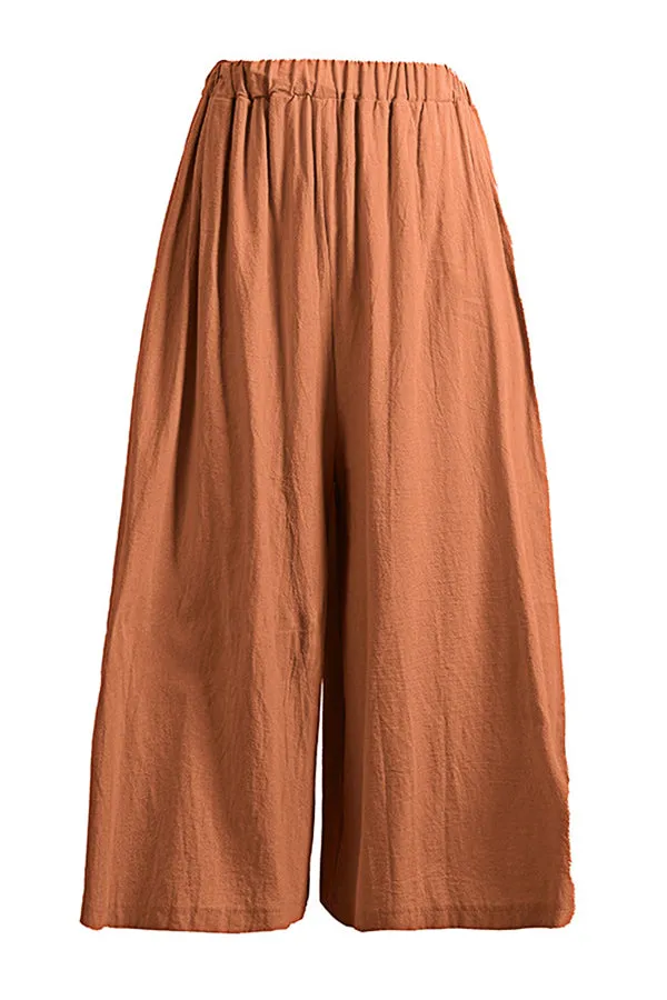 Casual Cotton And Linen Trousers (Fit 99 To 154lbs)