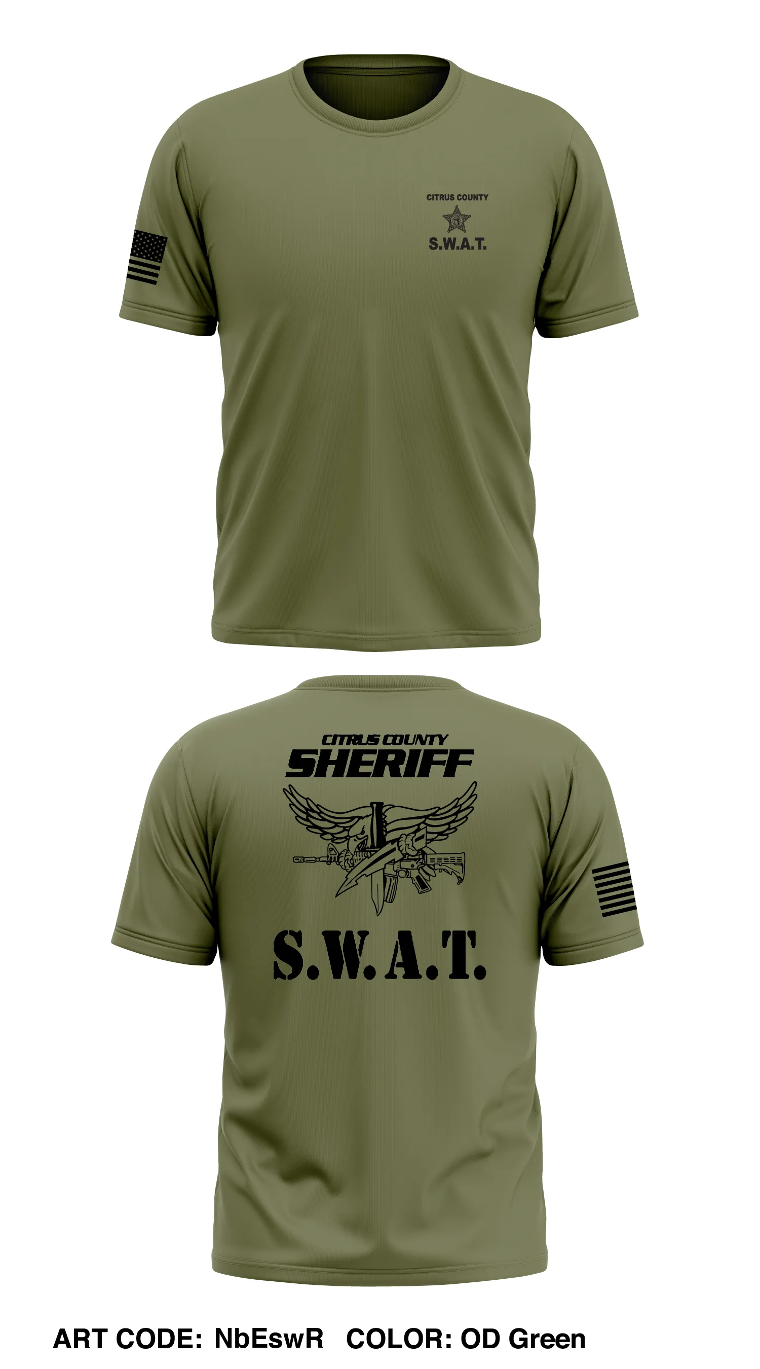 Citrus County SWAT Store 1 Core Men's SS Performance Tee - NbEswR