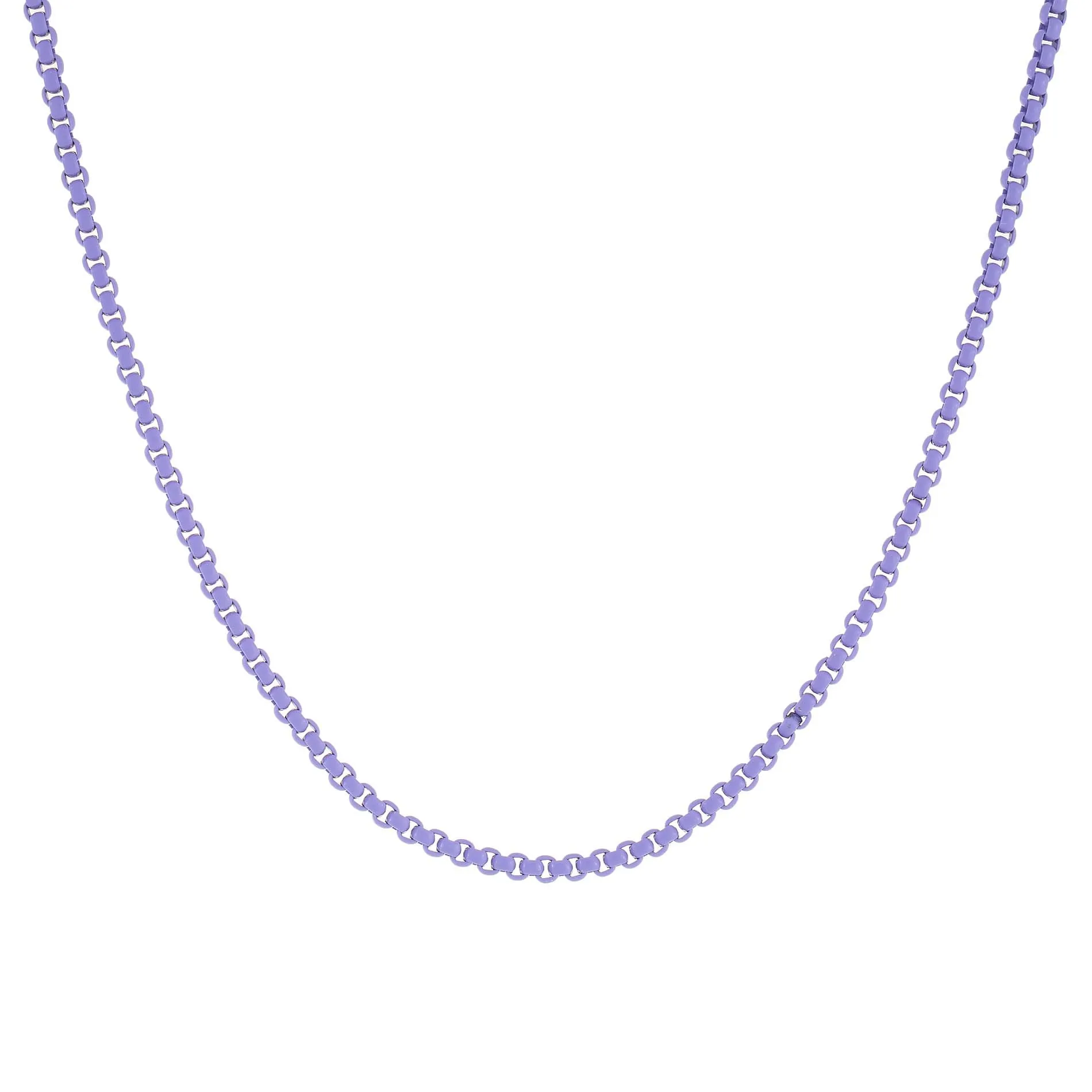 Colored Enamel Rope Chain Necklace