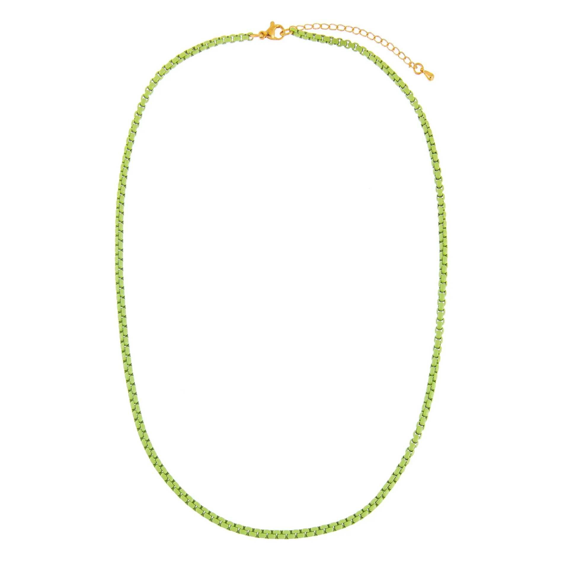 Colored Enamel Rope Chain Necklace