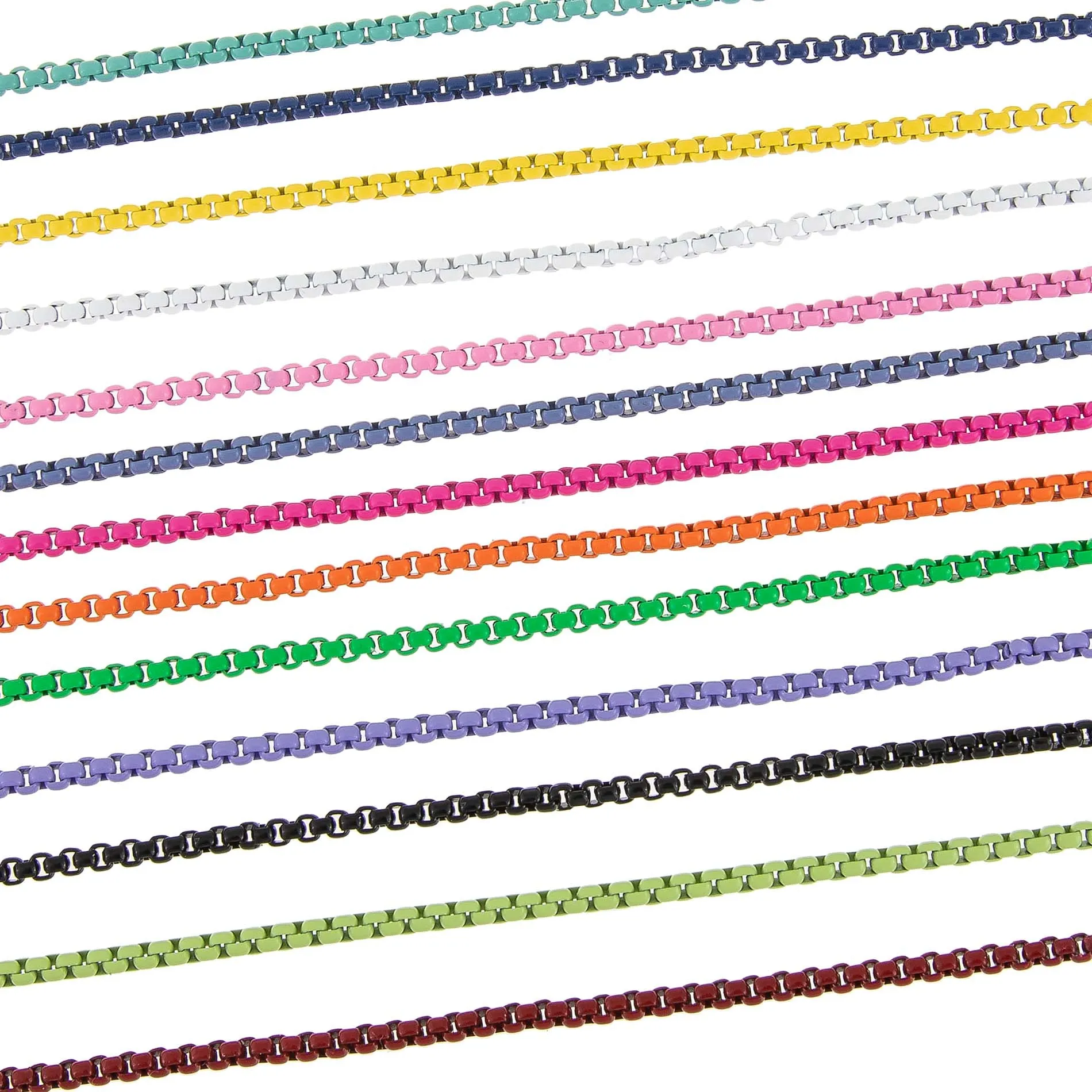 Colored Enamel Rope Chain Necklace