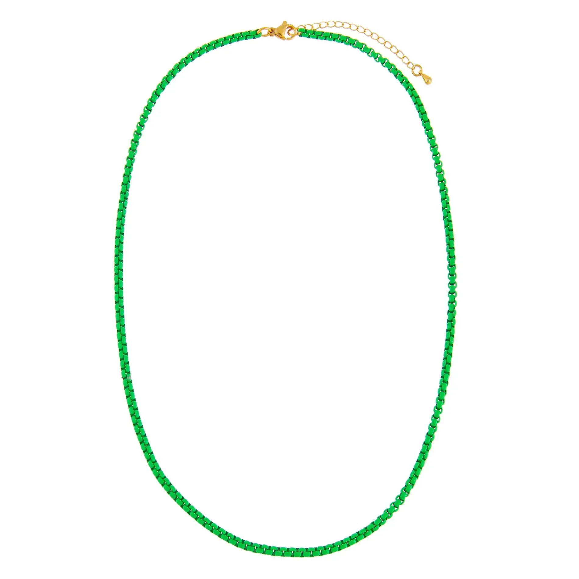 Colored Enamel Rope Chain Necklace