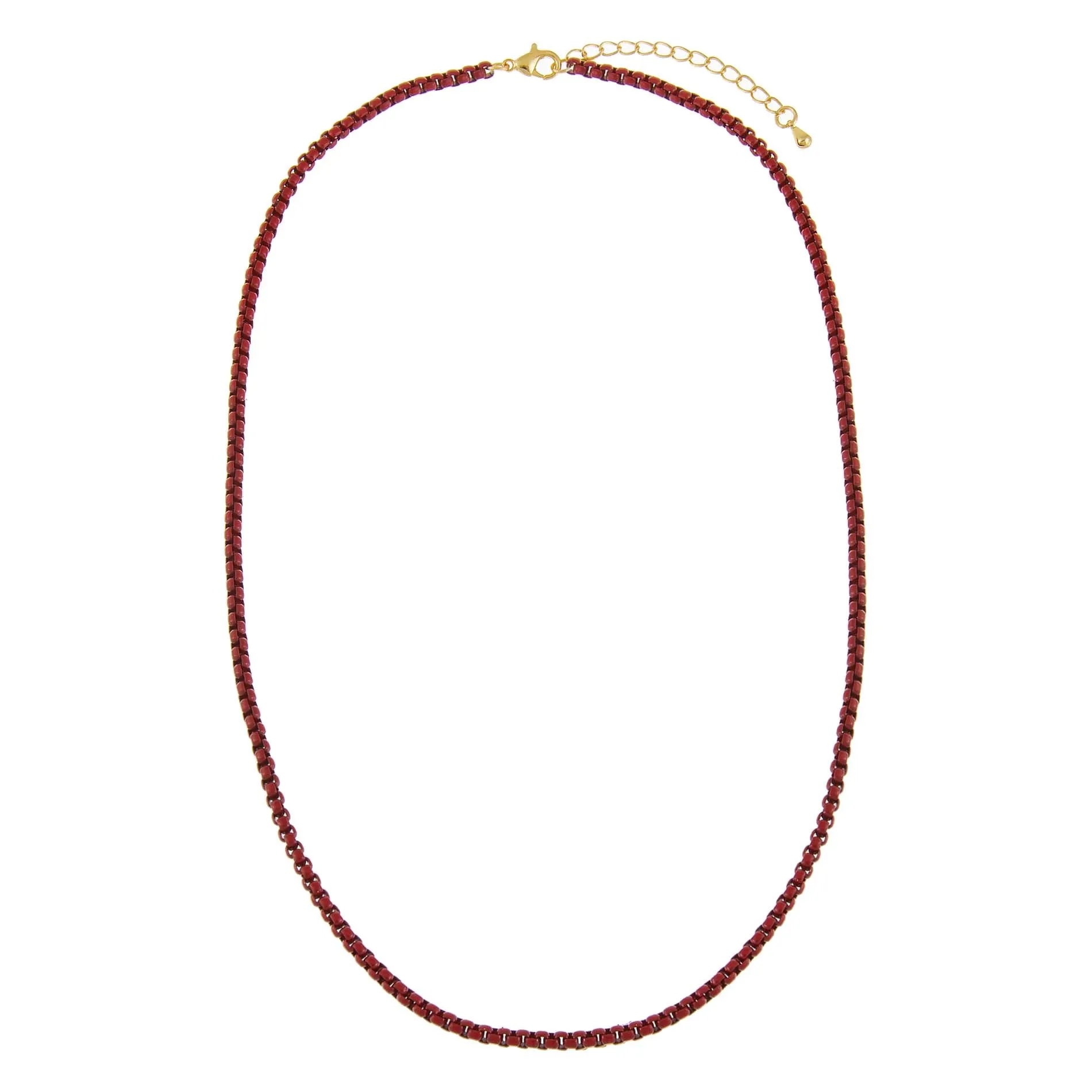 Colored Enamel Rope Chain Necklace