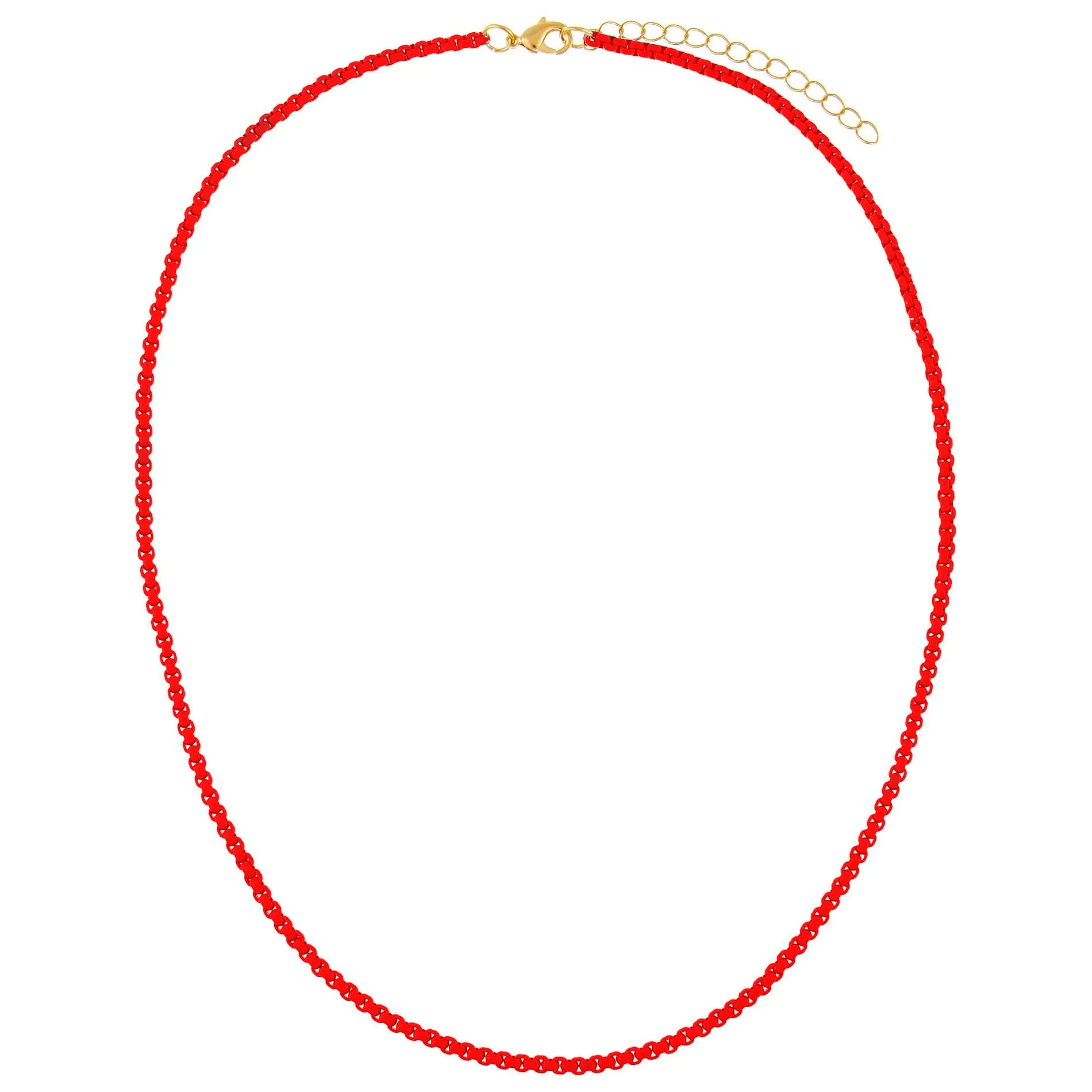 Colored Enamel Rope Chain Necklace