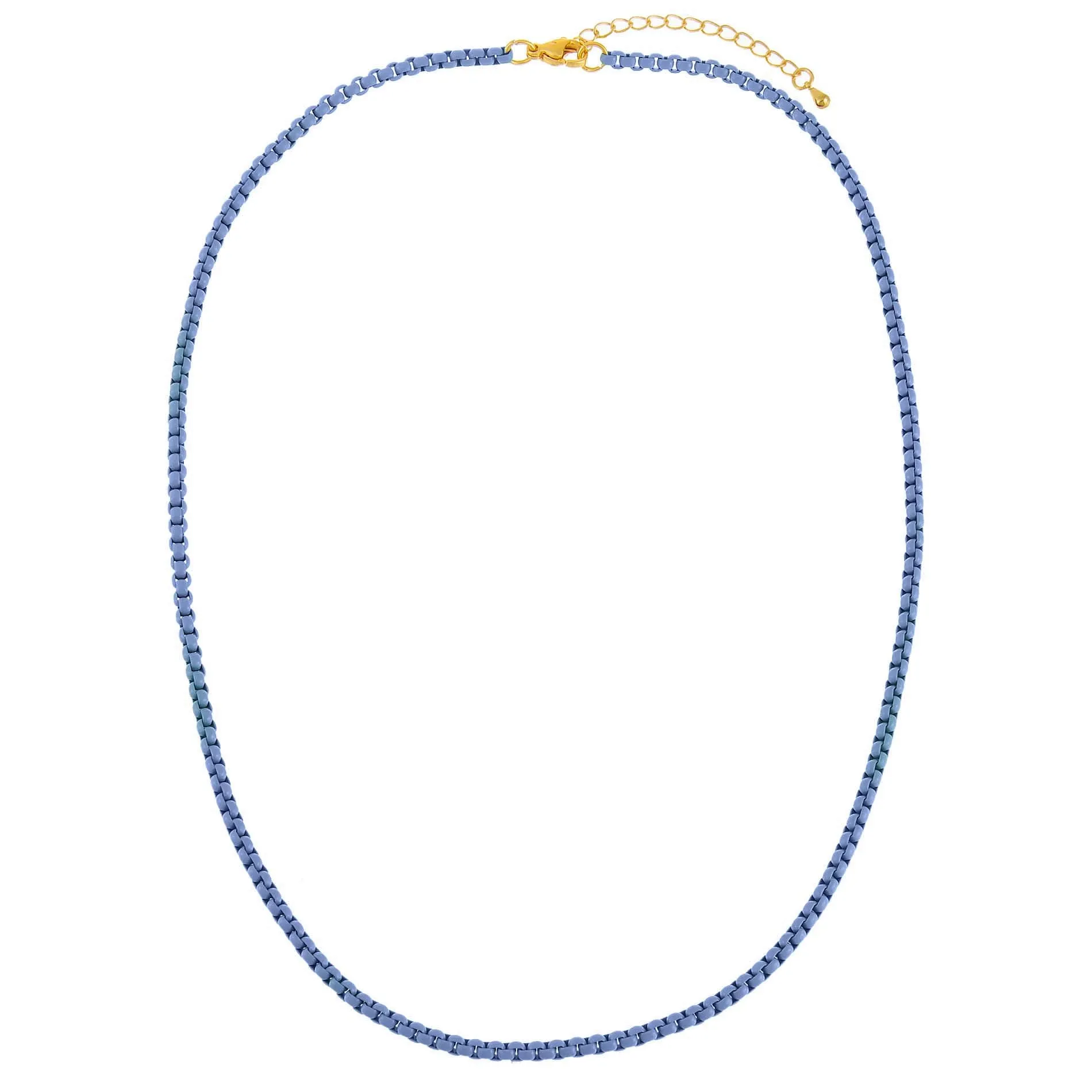 Colored Enamel Rope Chain Necklace