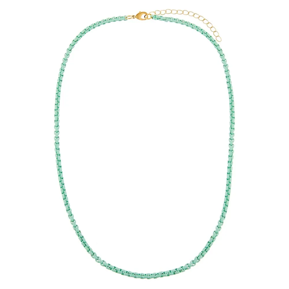 Colored Enamel Rope Chain Necklace