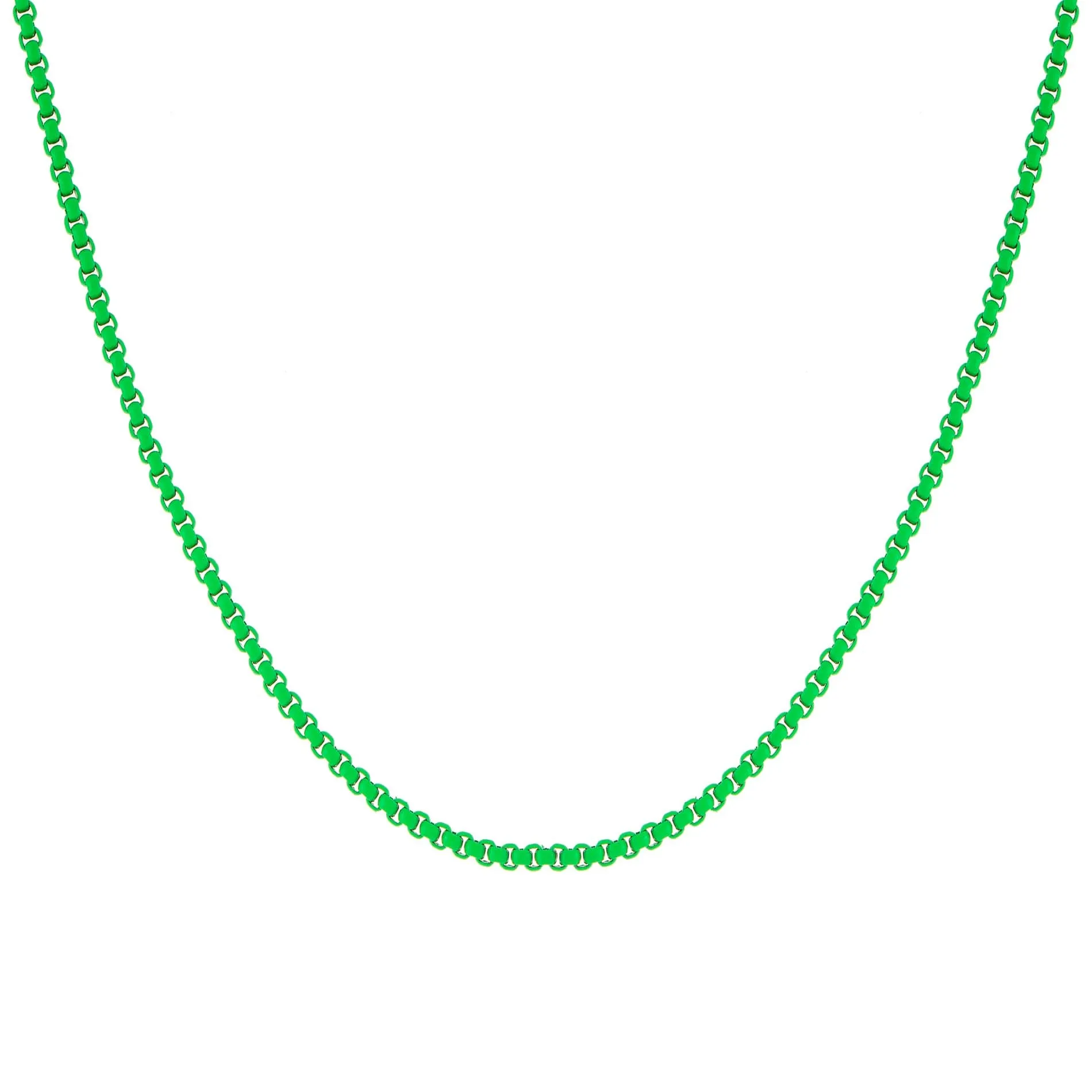 Colored Enamel Rope Chain Necklace