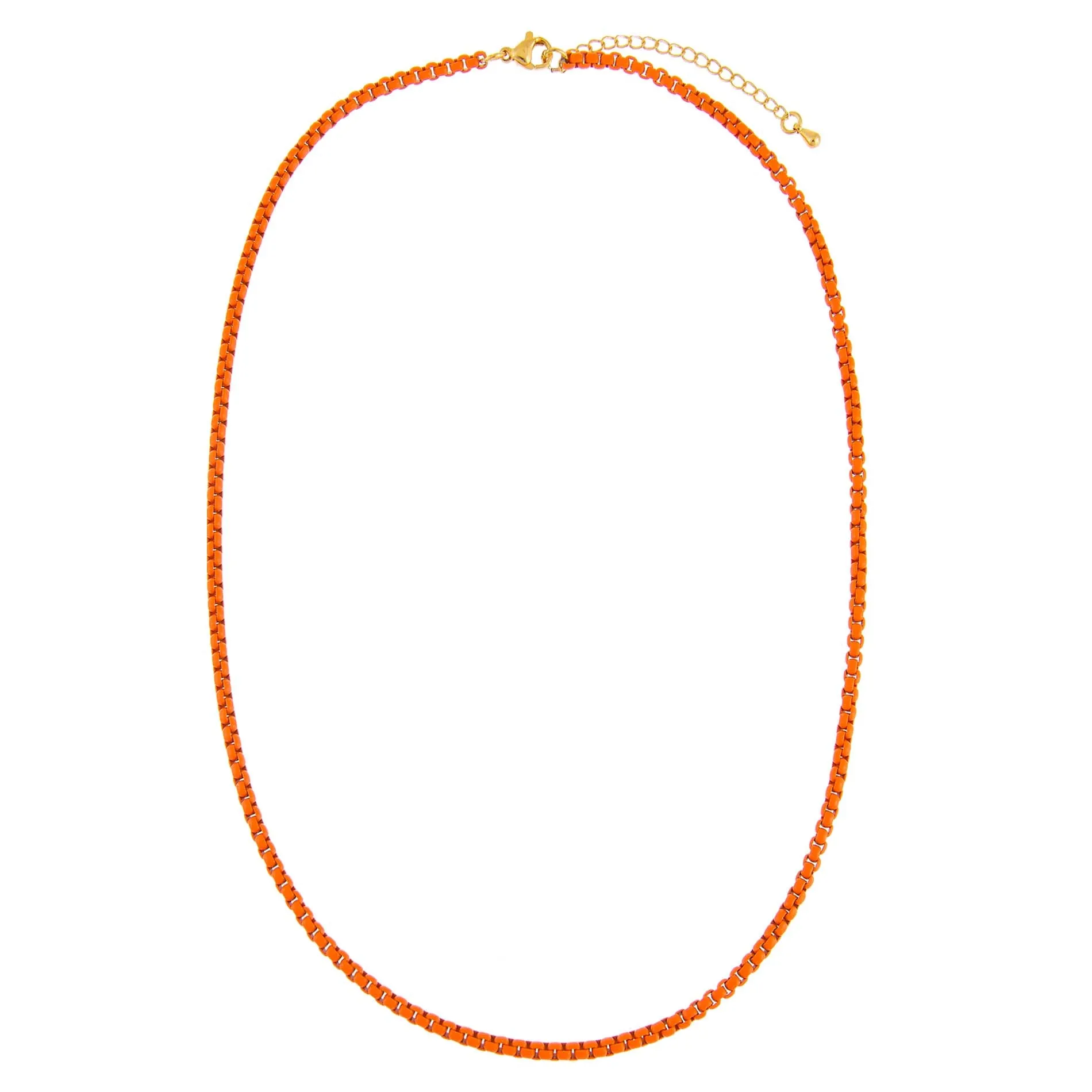Colored Enamel Rope Chain Necklace