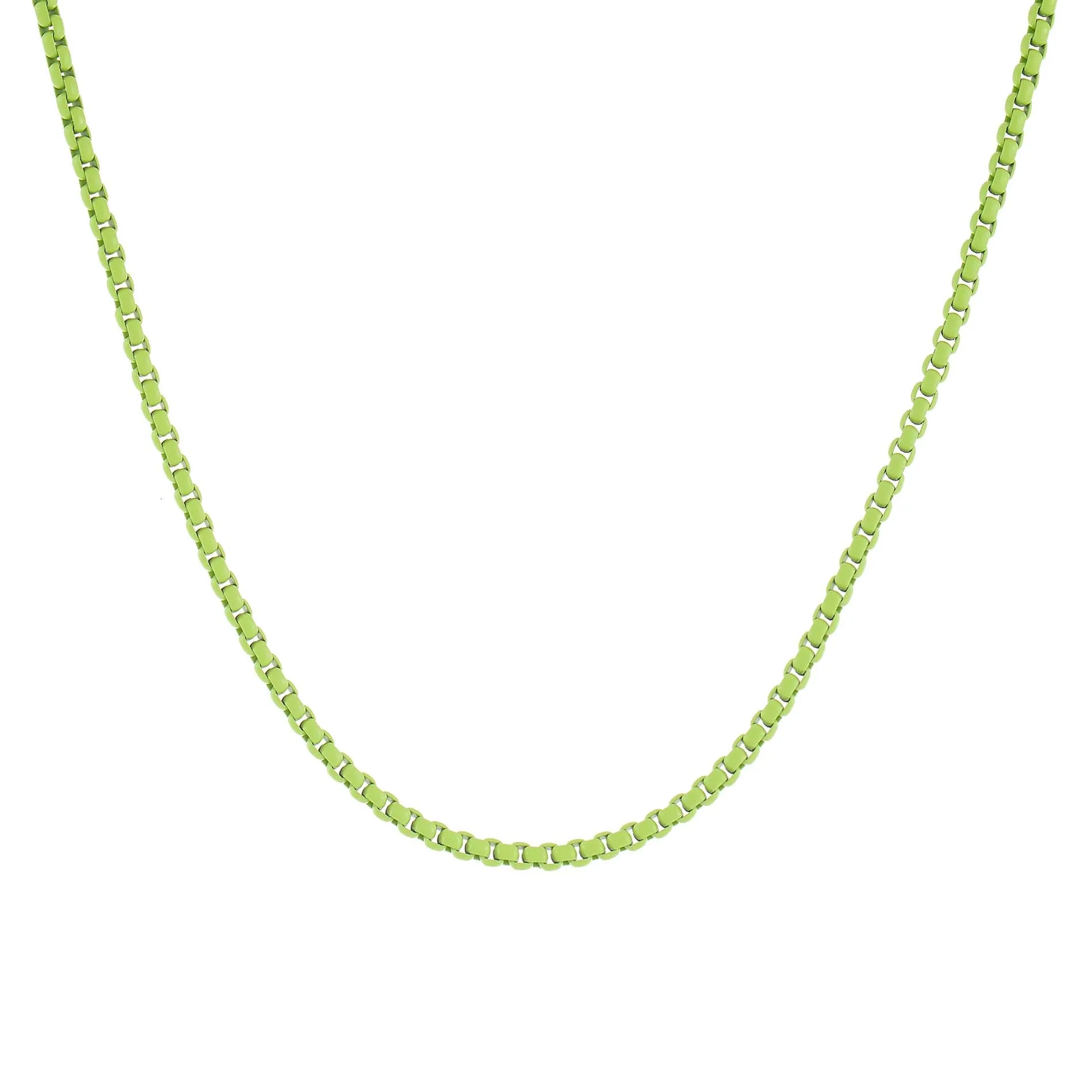 Colored Enamel Rope Chain Necklace