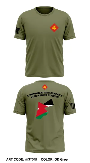 Communications company 14th Marine Division Cincinnati, Oh Store 1 Core Men's SS Performance Tee - m3T5fU