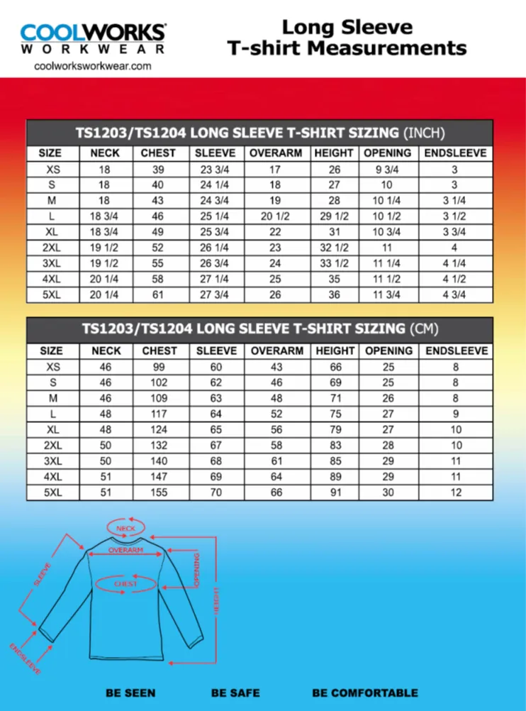 Coolworks Hi-Vis Micro-Fibre Long Sleeve T-Shirt Style TS1204