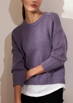 Corbin Looker Layered Crew (Violet Haze/White)