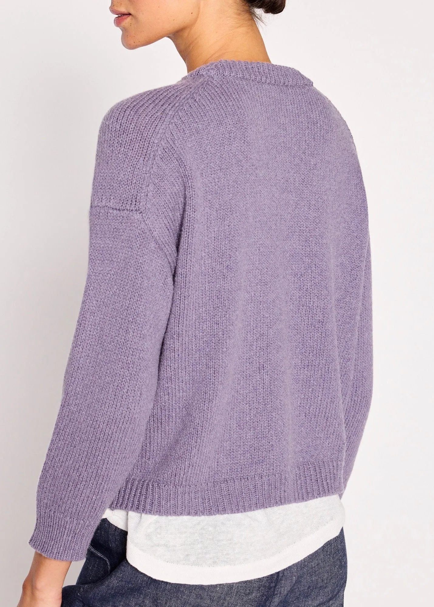 Corbin Looker Layered Crew (Violet Haze/White)