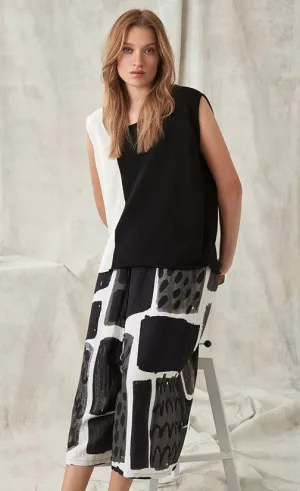 Crea Concept Black & White Print Pant
