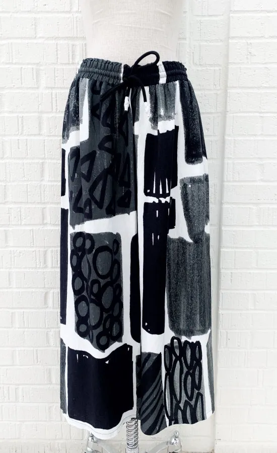 Crea Concept Black & White Print Pant