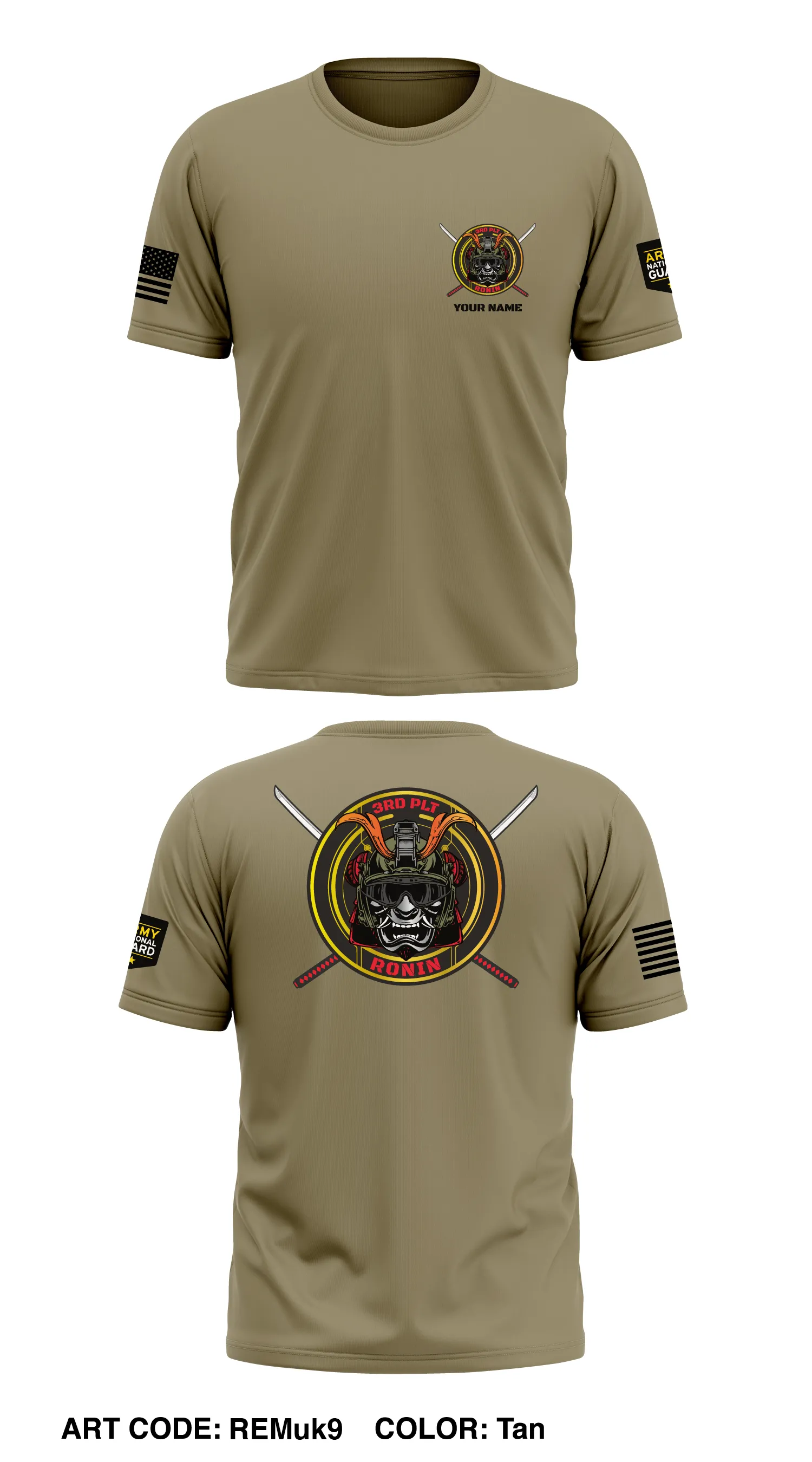 CUSTOM 3rd PLT RONIN Store 1 Core Men's SS Performance Tee - REMuk9