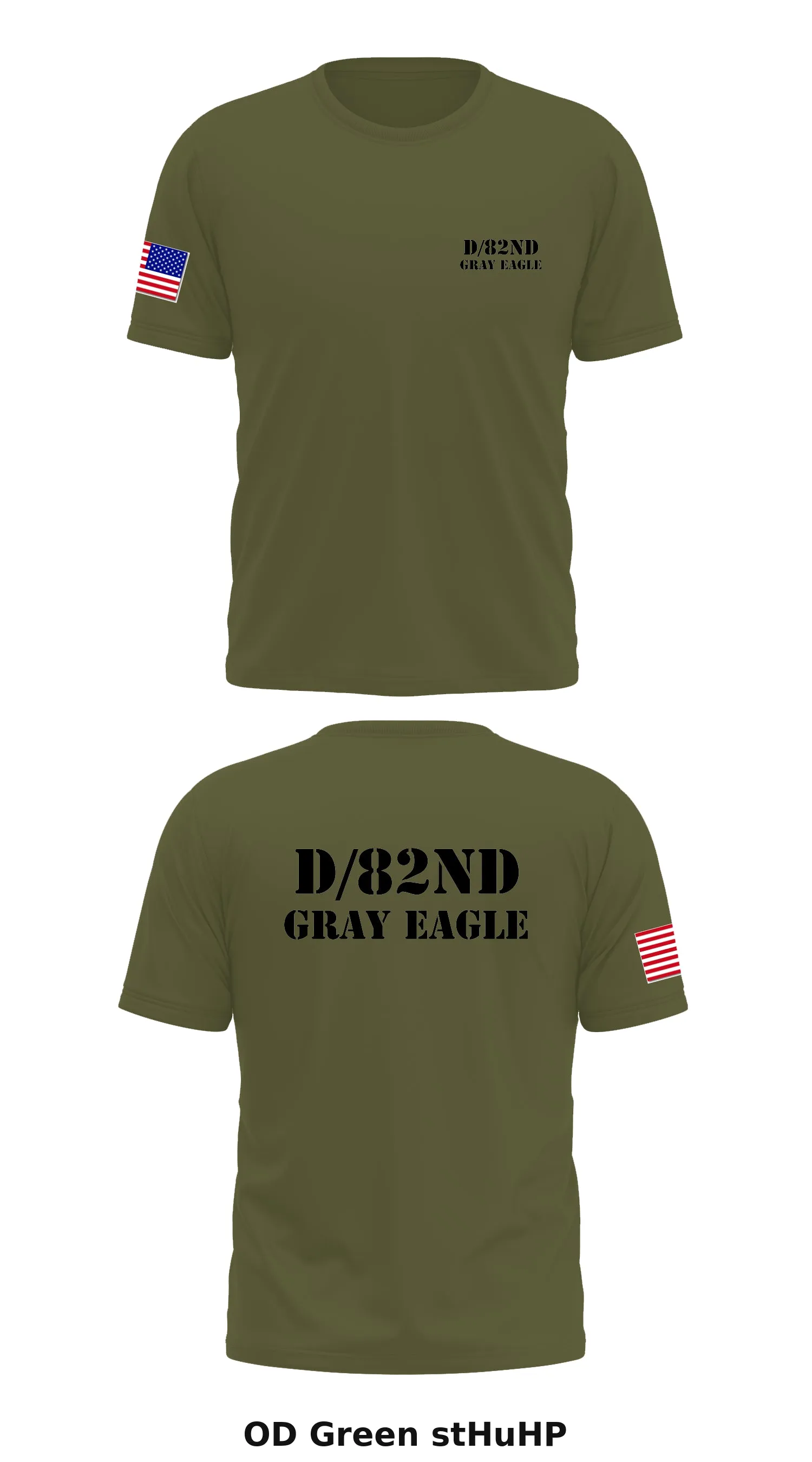 D/82nd Gray Eagle  Store 1 Core Men's SS Performance Tee - stHuHP