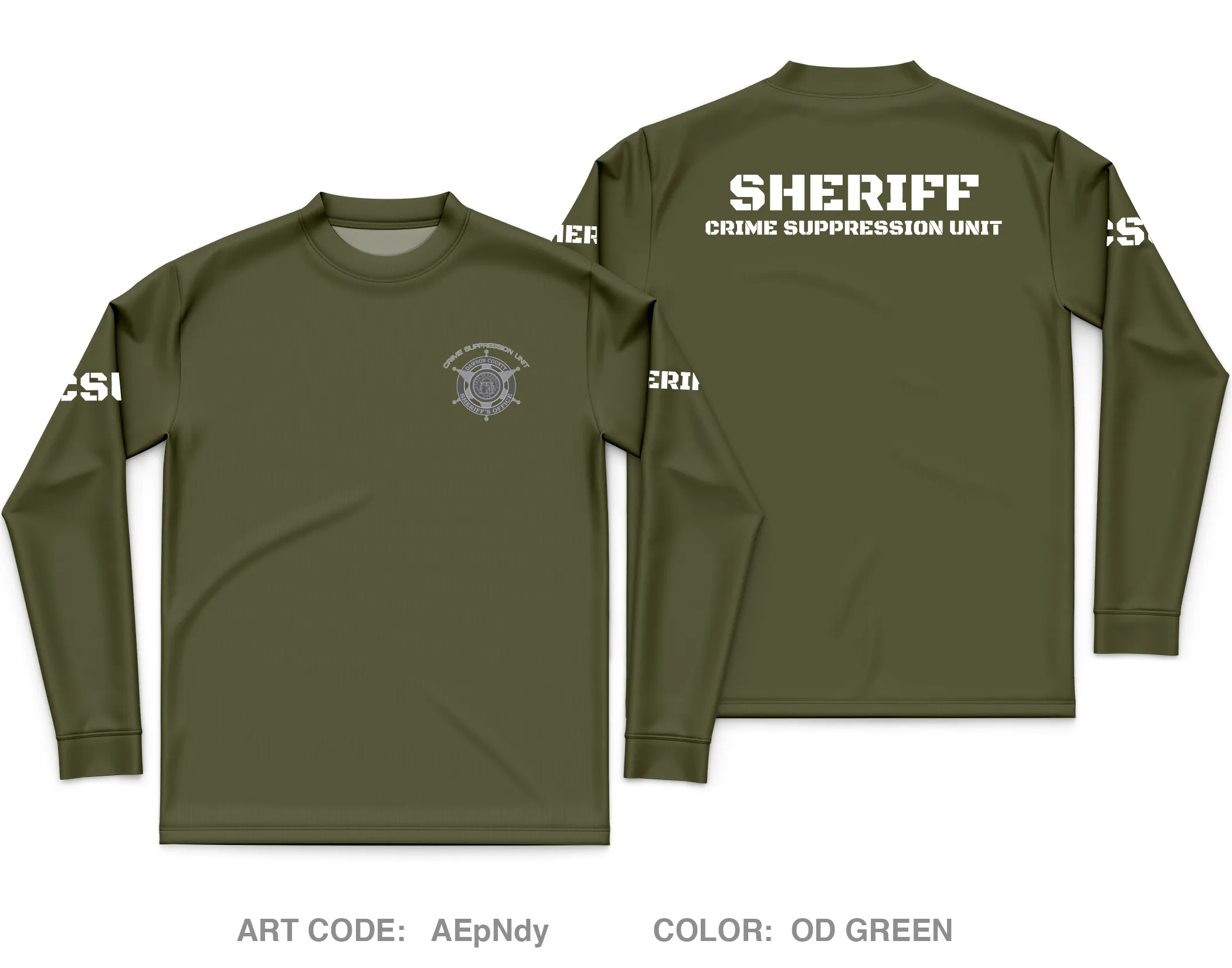 DCSO Crime Suppression Unit Store 1 Core Men's LS Performance Tee - AEpNdy