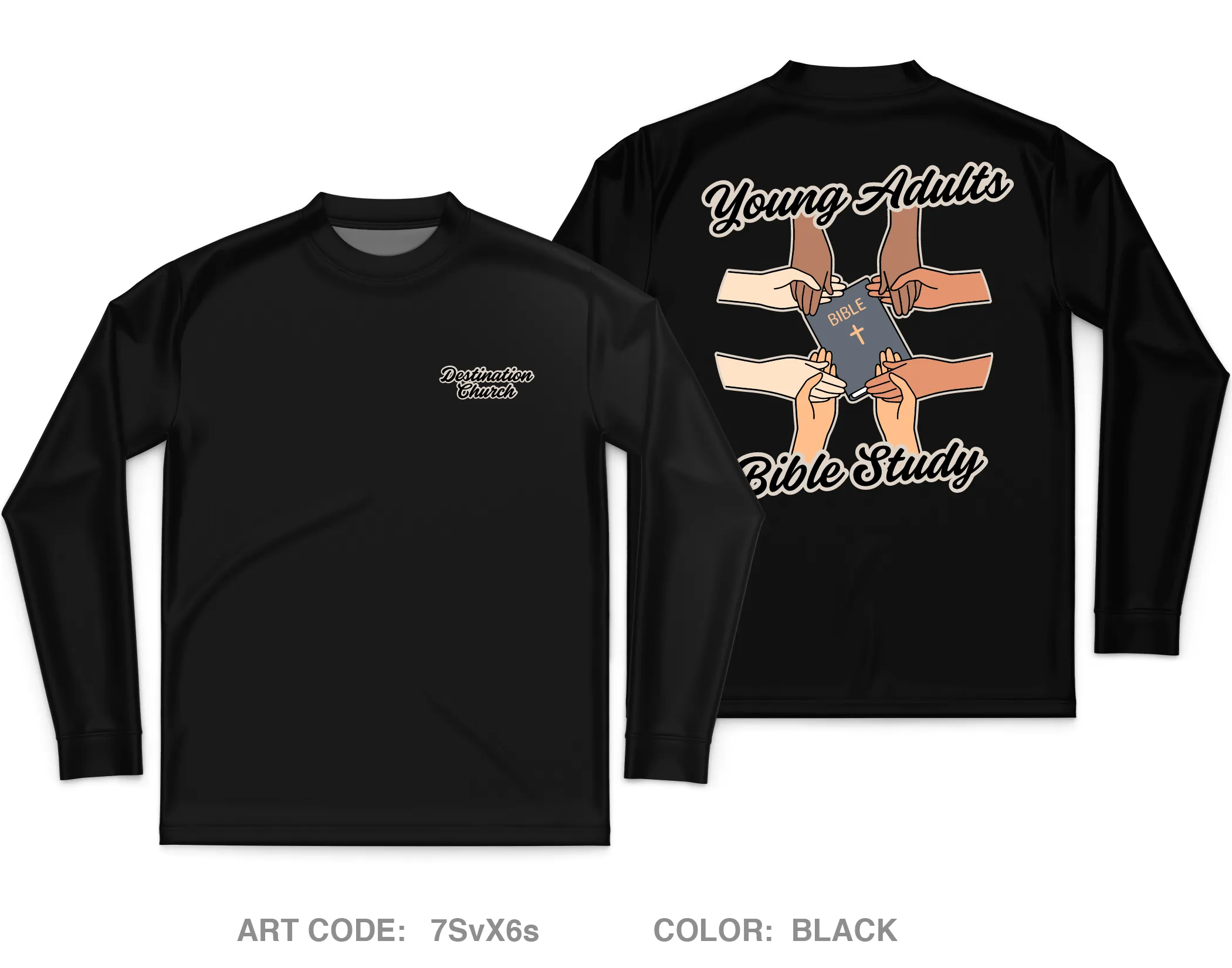 Destination Church Core Men's LS Performance Tee - 7SvX6s